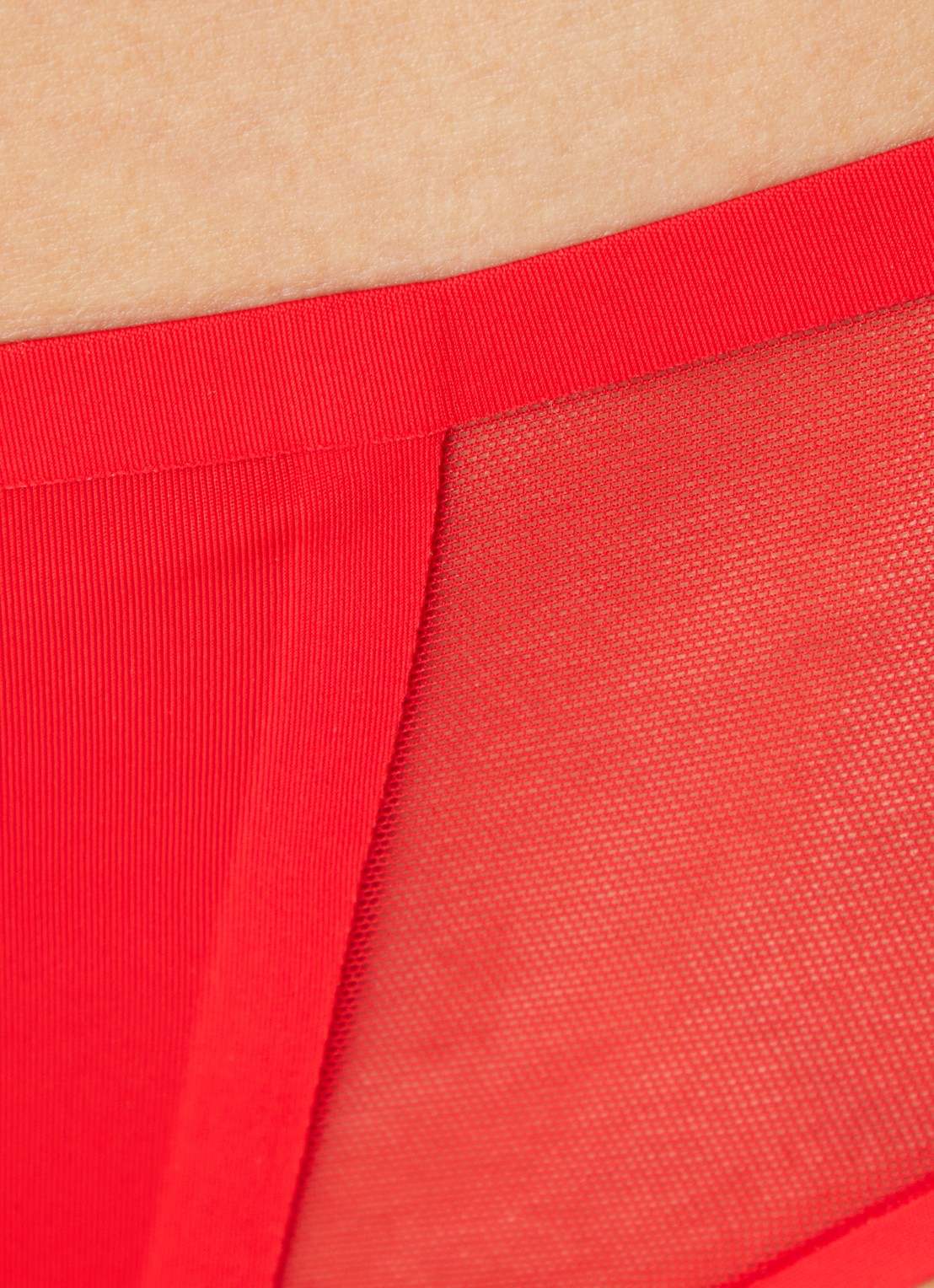 Marie Jo Louie naadloze slip met mesh - detail 5 rood