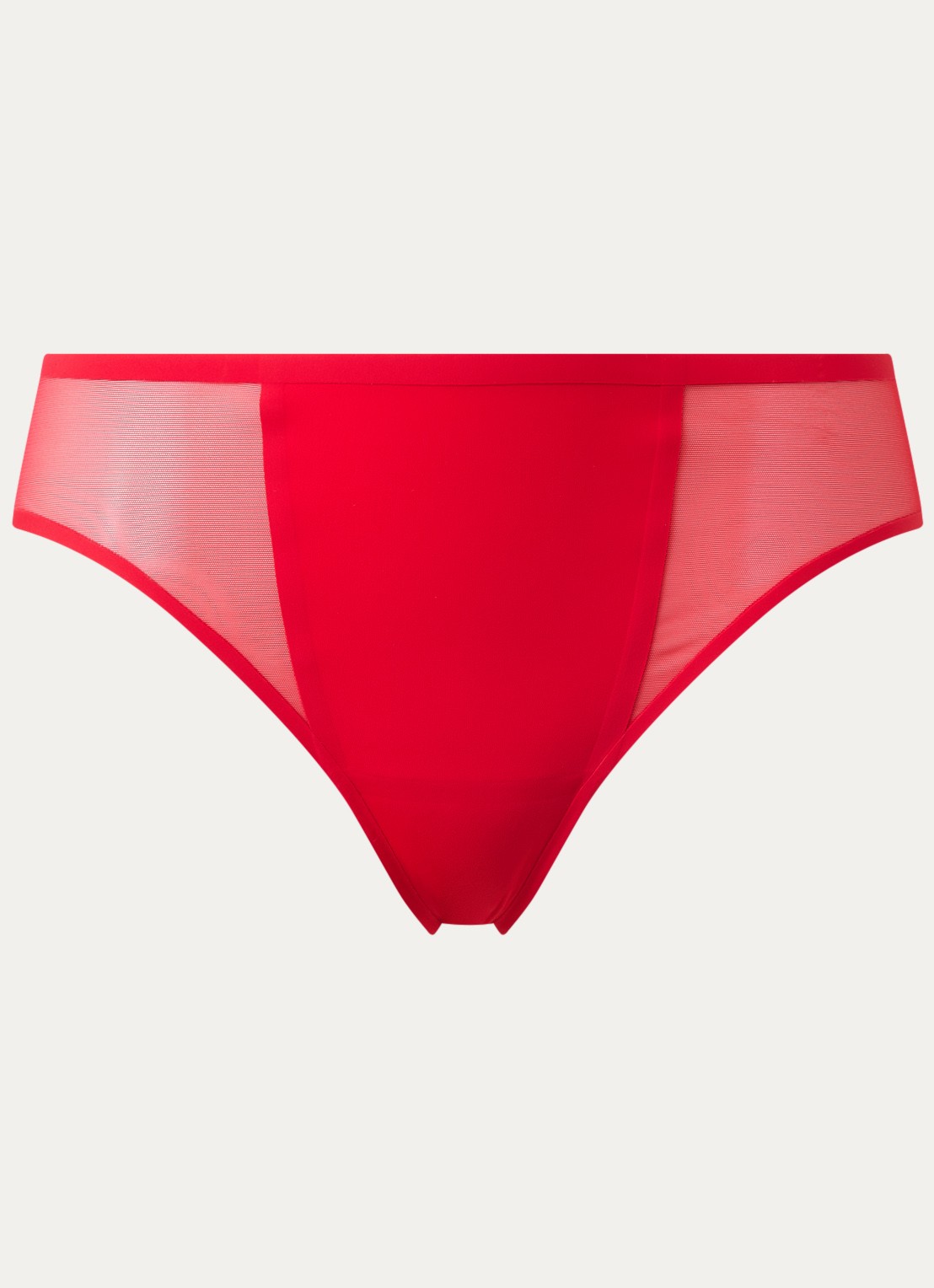 Marie Jo Louie naadloze slip met mesh - voorkant 2 rood
