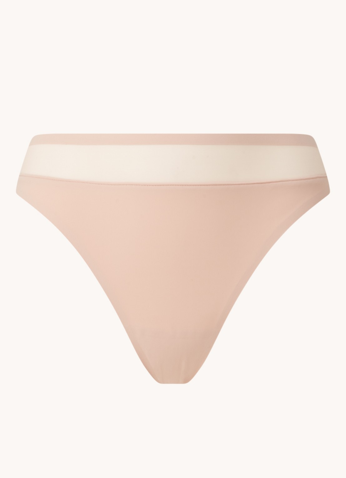 Marie Jo Louie naadloze string met mesh - voorkant 2 oudroze