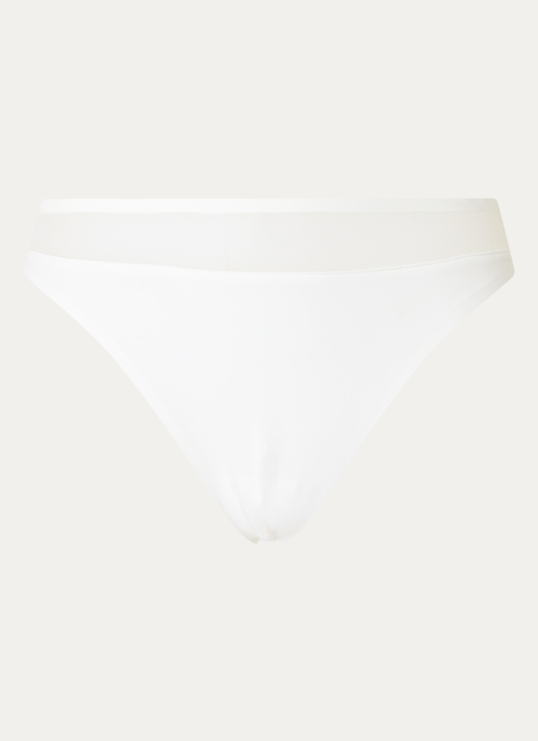 Marie Jo Louie naadloze tanga met mesh - voorkant 3 gebroken wit