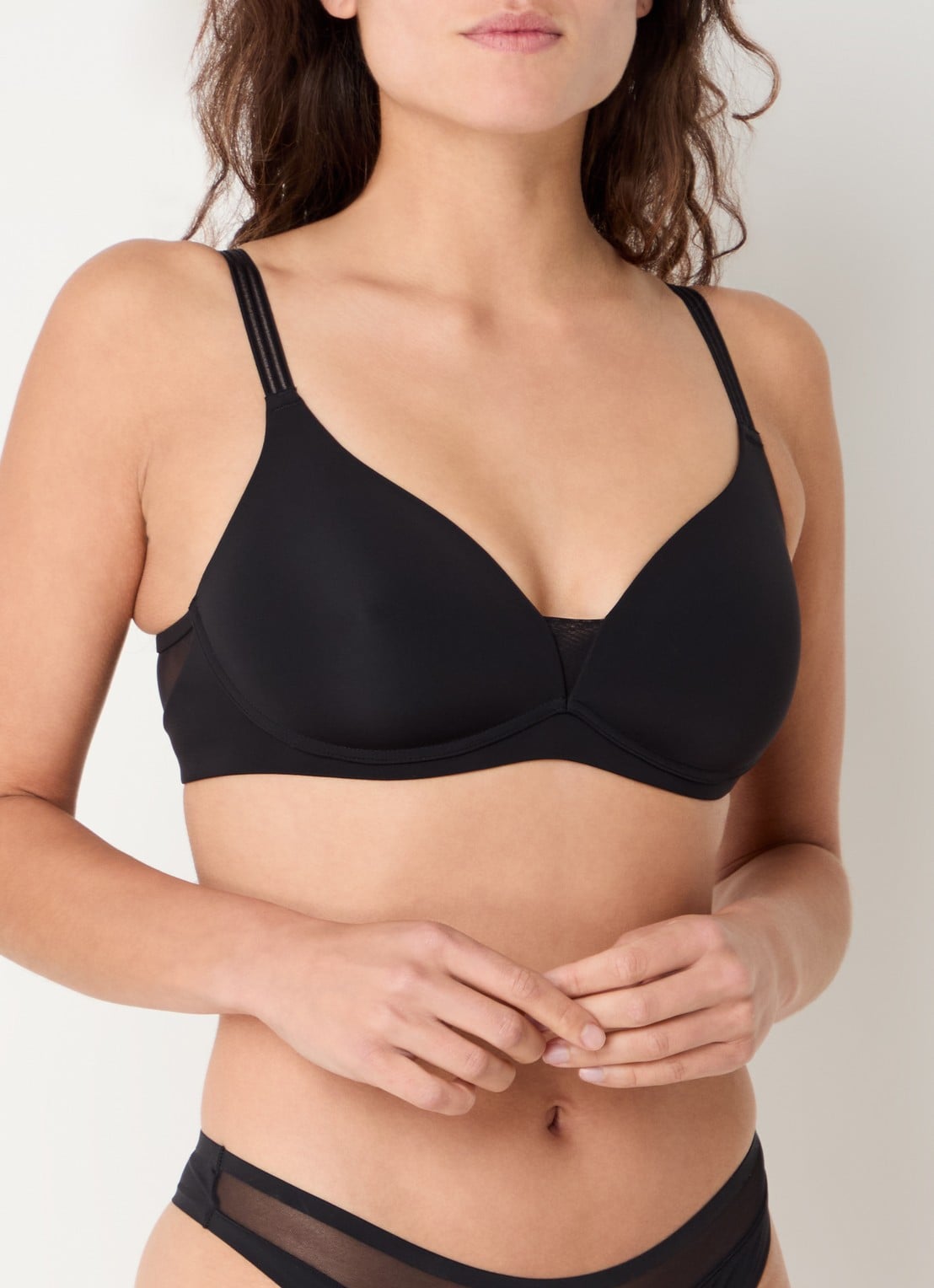 Marie Jo Louie voorgevormde bh met mesh - detail 2 zwart