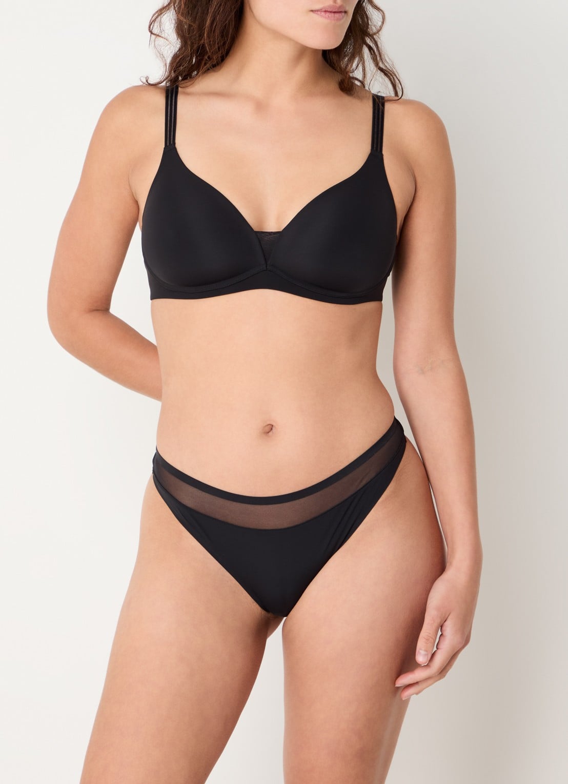 Marie Jo Louie voorgevormde bh met mesh - voorkant 5 zwart