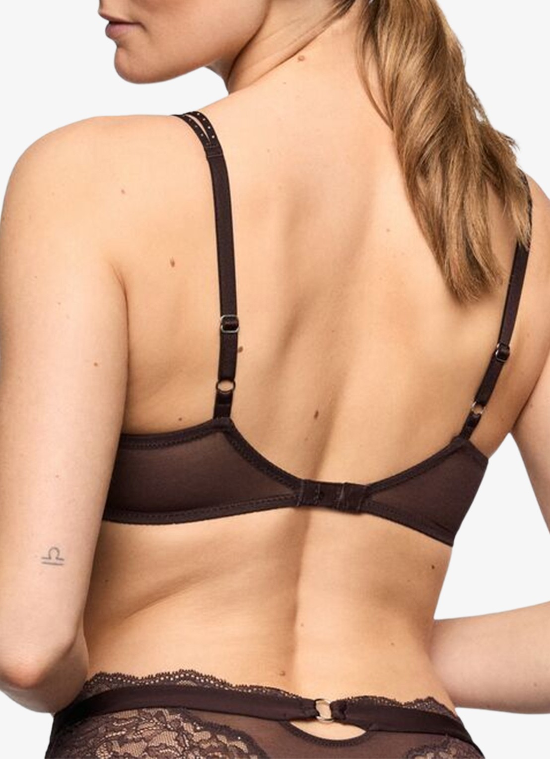 Marie Jo Musea push-up bh met pailletten - achterkant 3 donkerbruin
