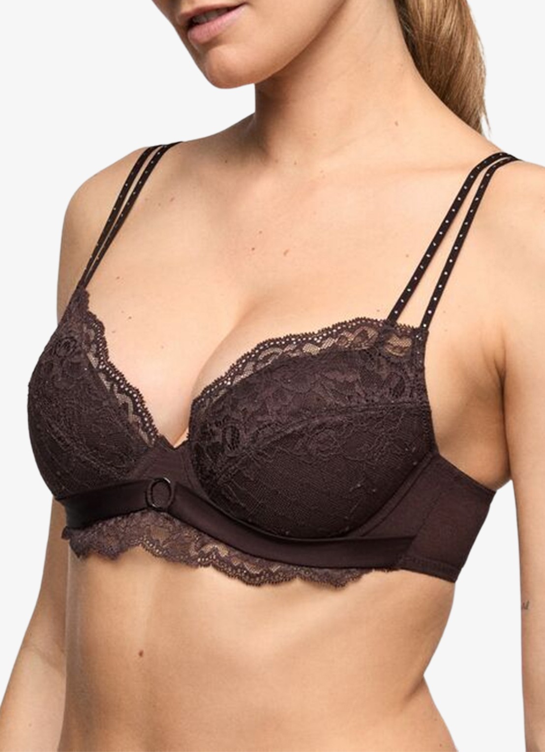 Marie Jo Musea push-up bh met pailletten - detail 5 donkerbruin