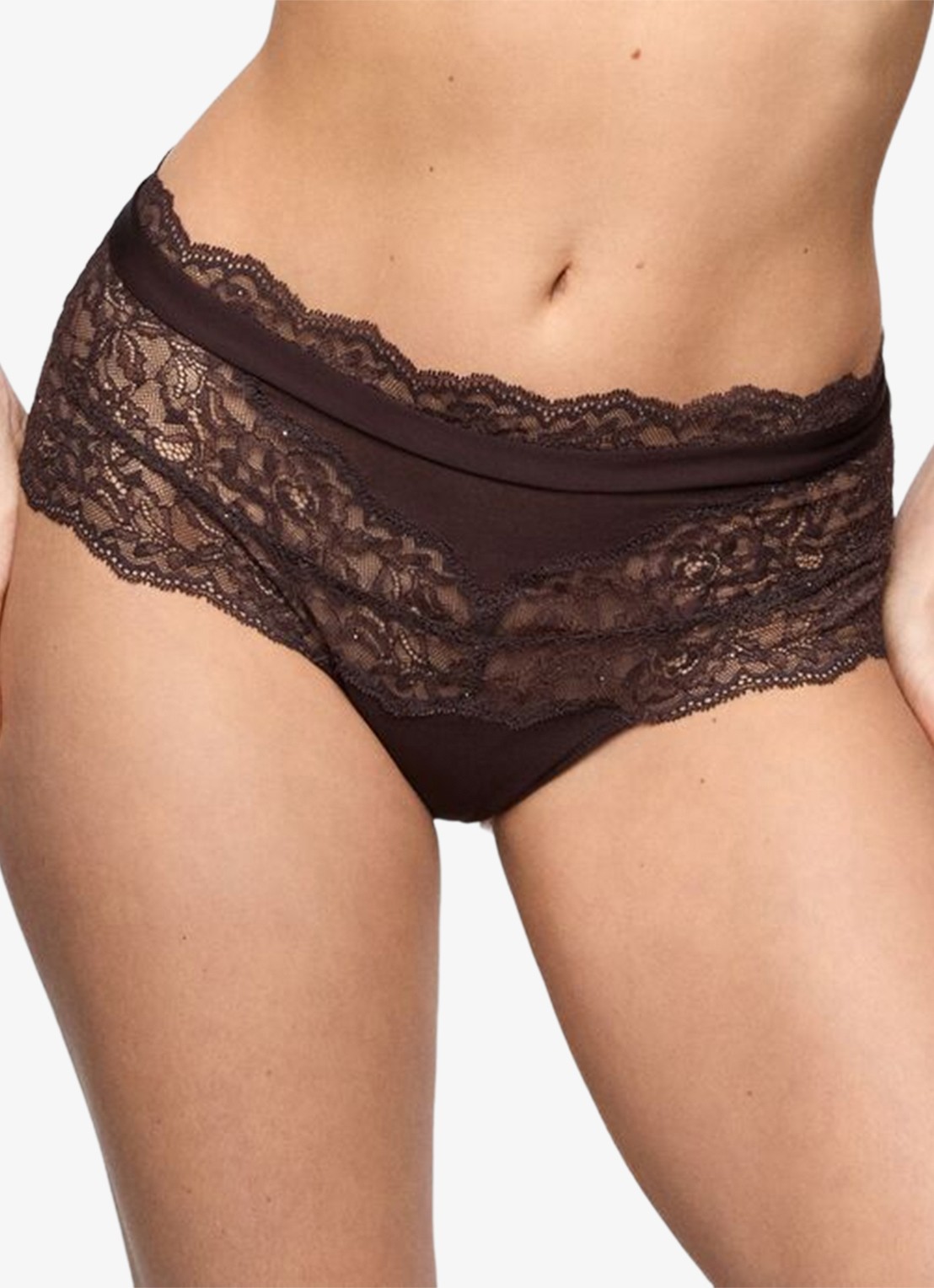 Marie Jo Musea shorty met pailletten - detail 4 donkerbruin