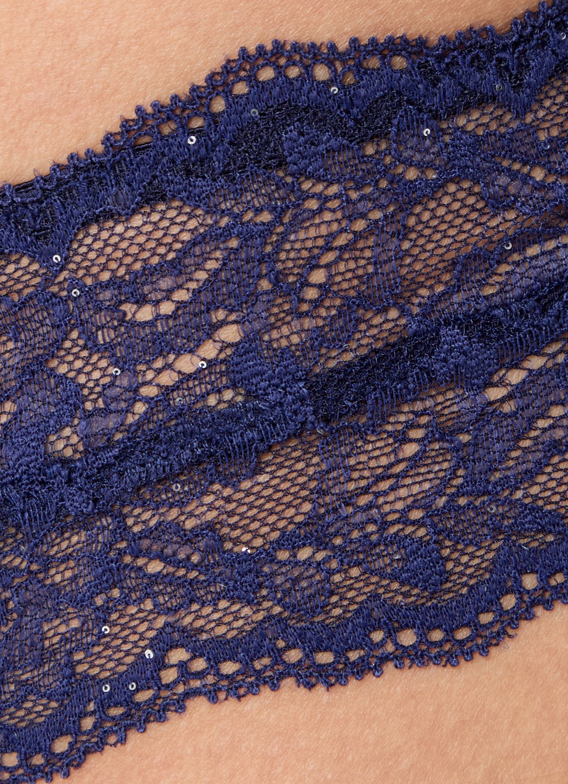 Marie Jo Musea tanga met pailletten - detail 2 royalblauw