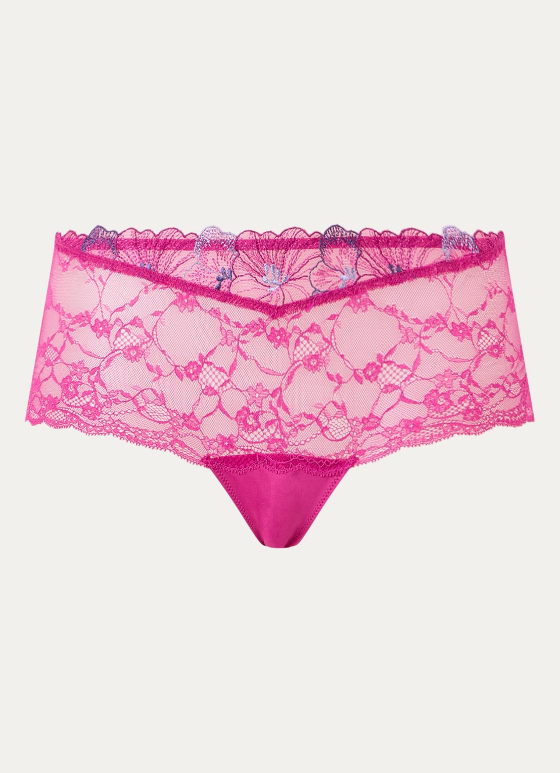 Marie Jo Noemy shorty met kant - voorkant 3 fuchsia