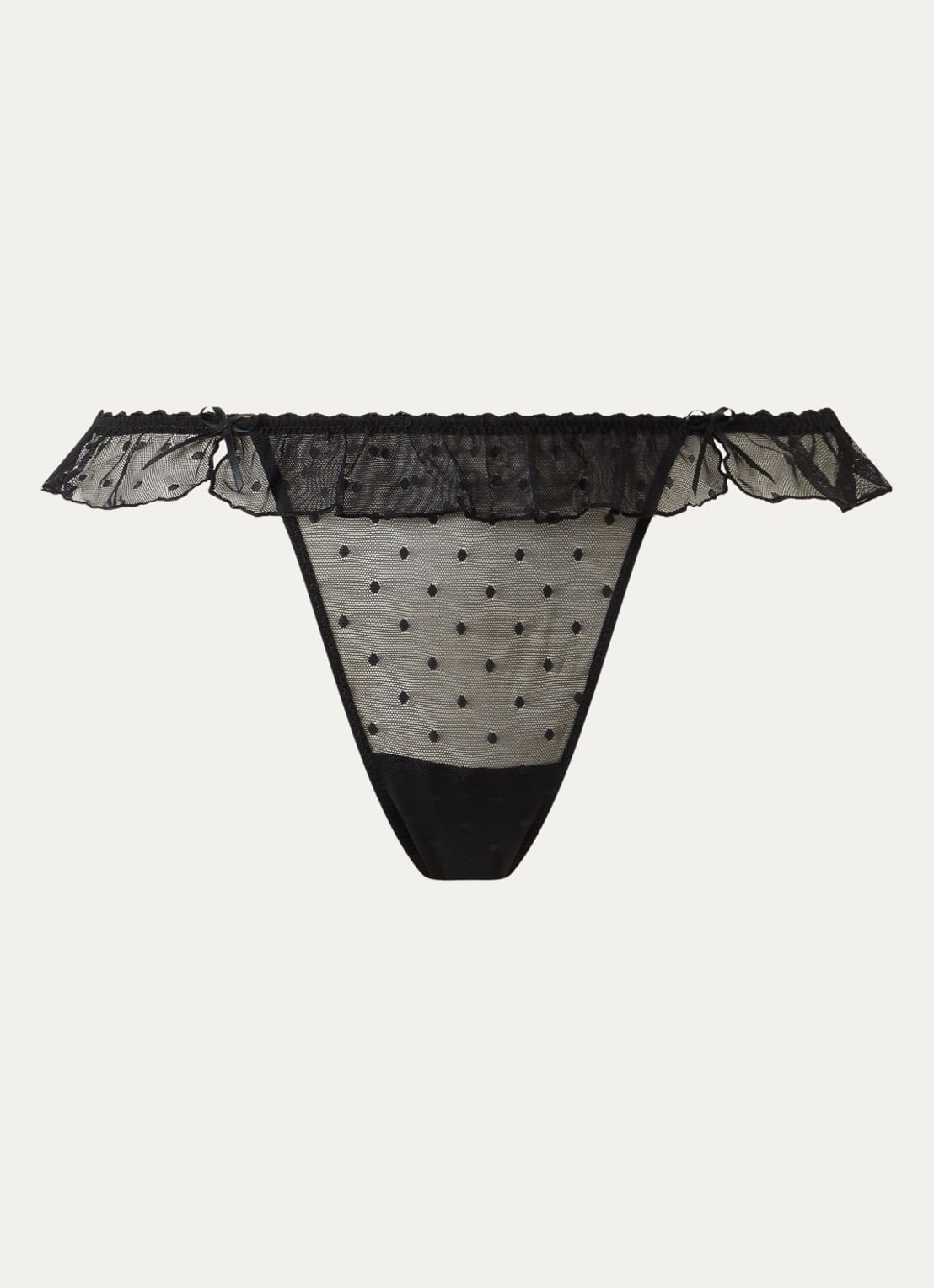 Marie Jo Noova string van mesh - voorkant 3 zwart