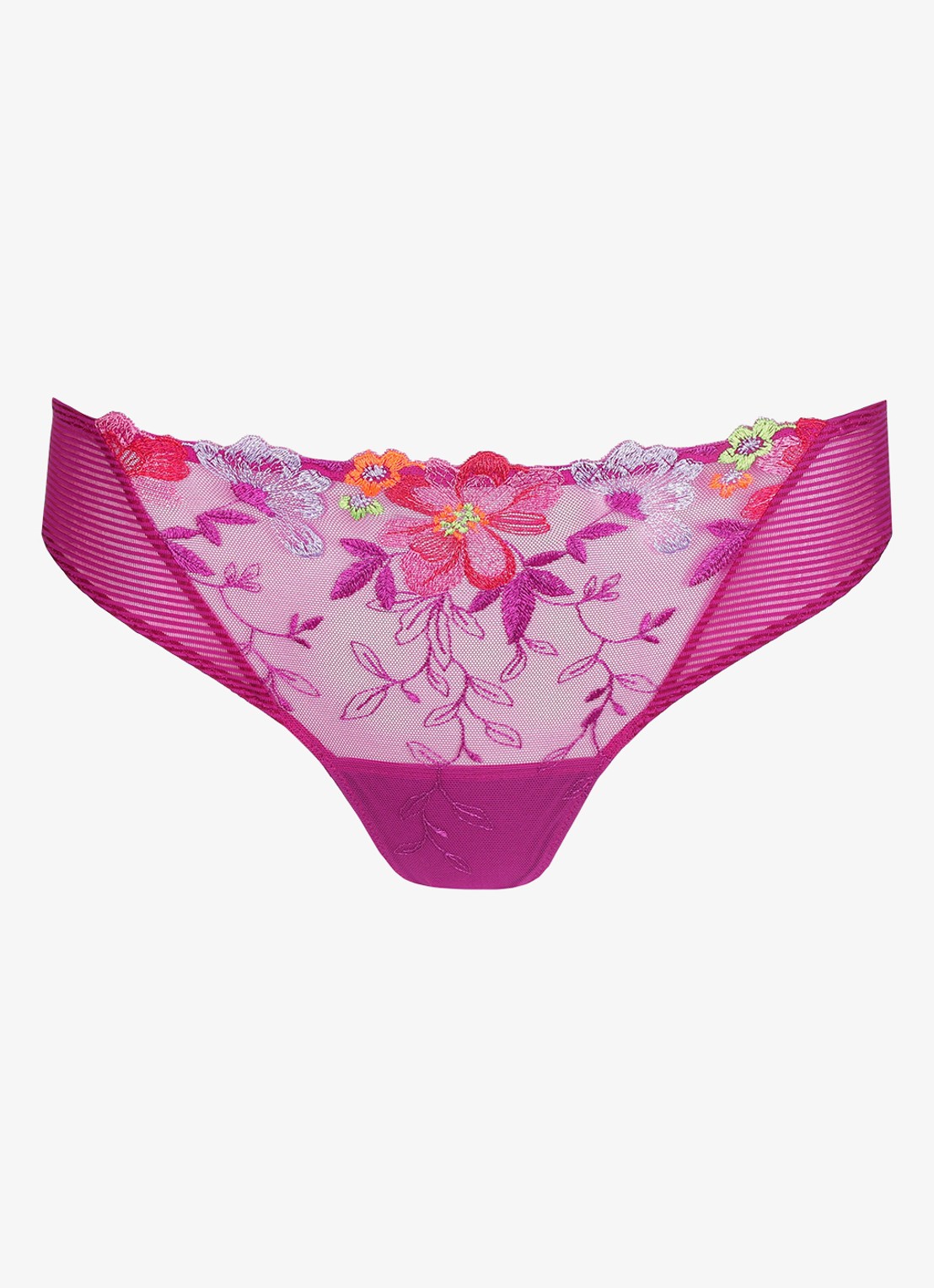 Marie Jo Odilly slip met mesh en kant - voorkant paars