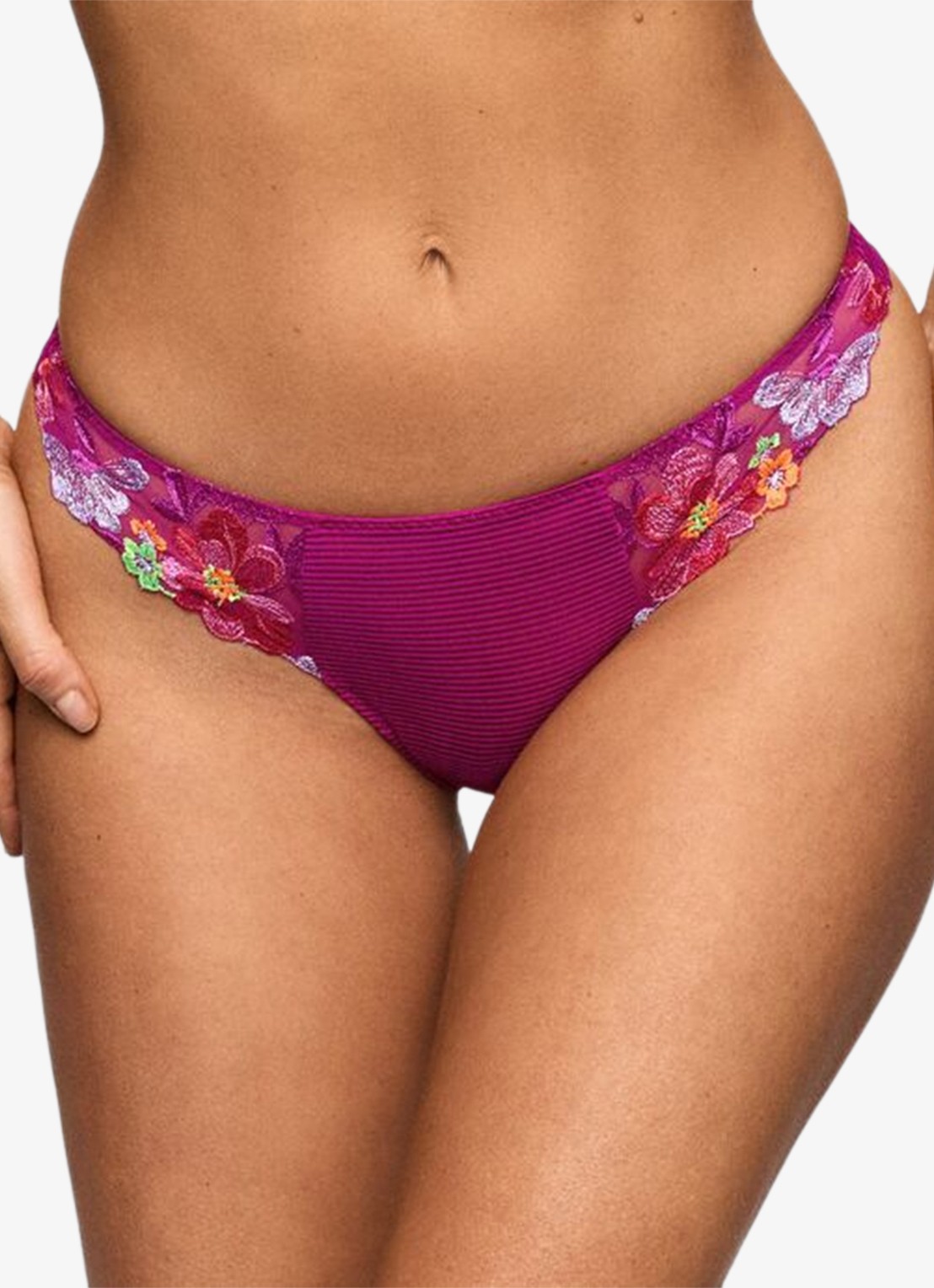 Marie Jo Odilly string van mesh en kant - detail 3 paars