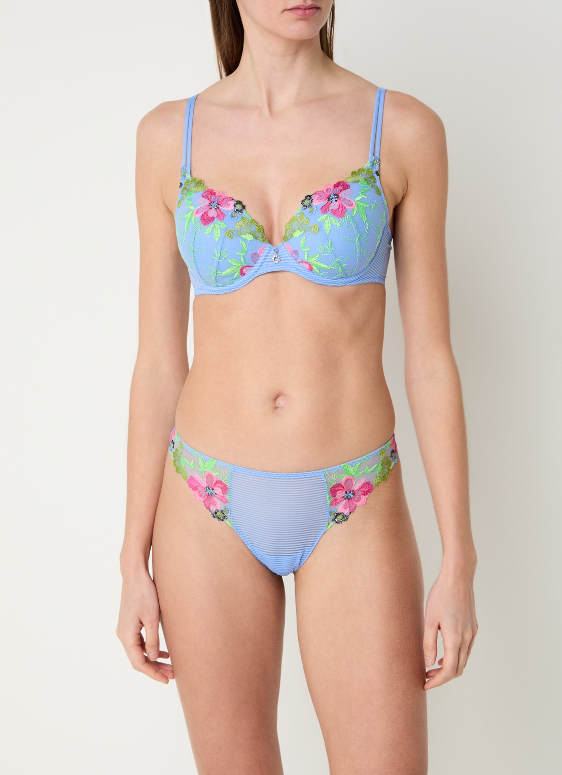 Marie Jo Odilly voorgevormde beugel bh met mesh - voorkant 4 blauw