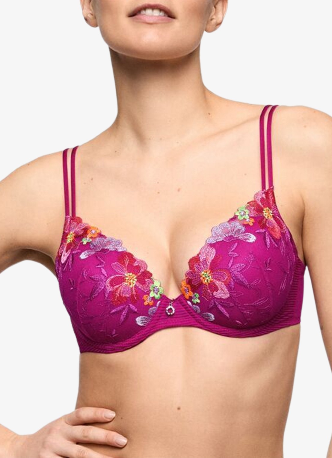 Marie Jo Odilly voorgevormde beugel bh met mesh - detail roze
