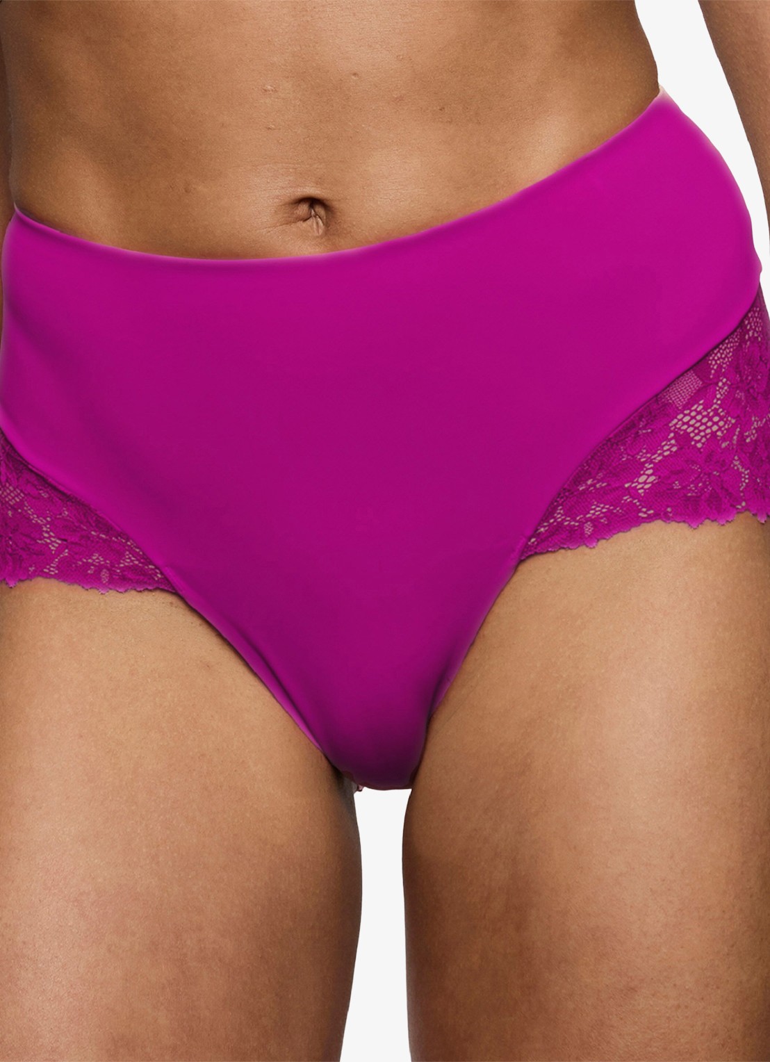 Marie Jo Soft Studio high waisted slip met kant - detail 2 oudroze