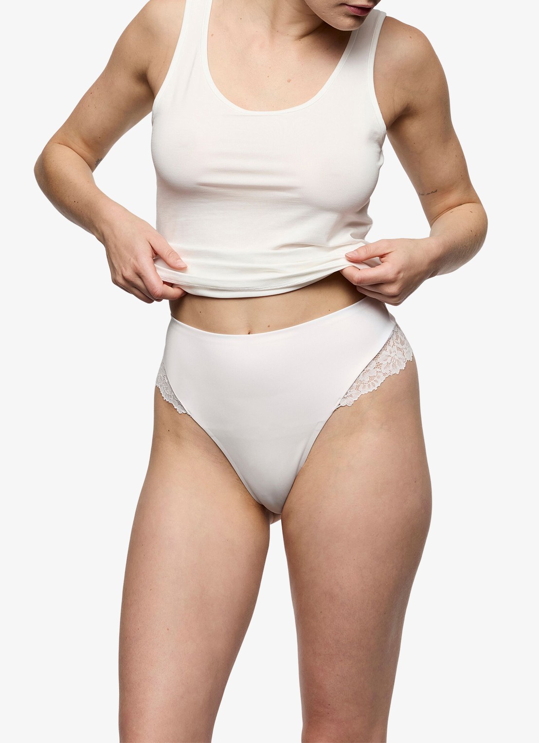 Marie Jo Soft Studio shorty met kant - voorkant 2 wit