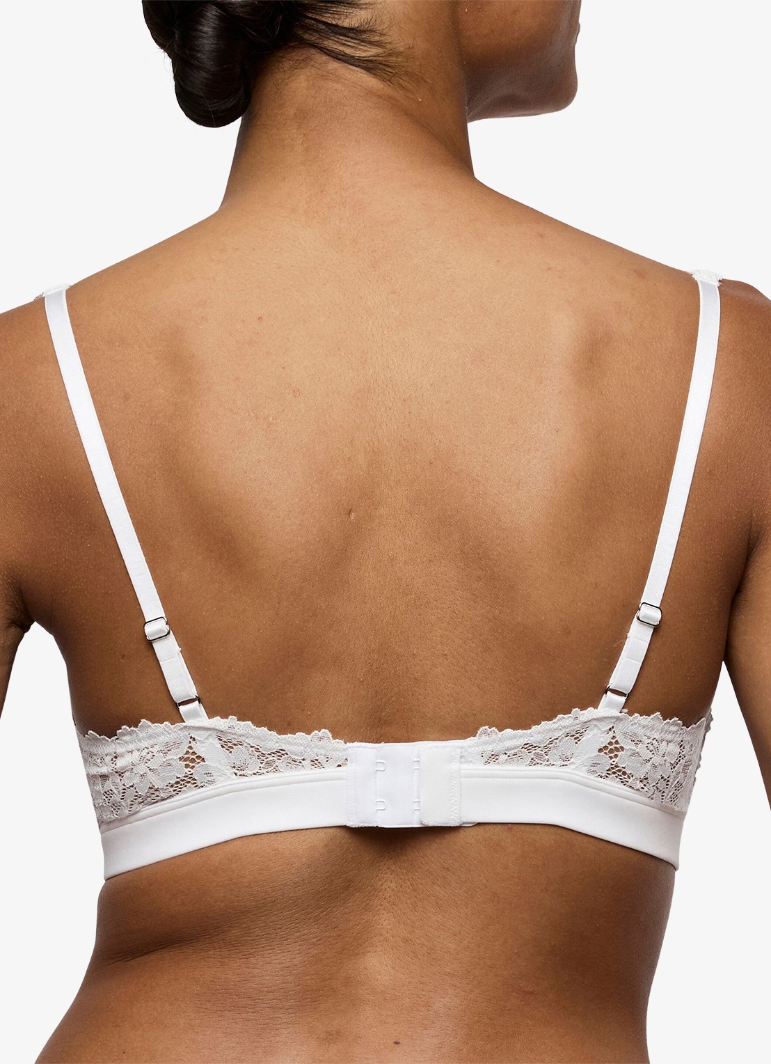 Marie Jo Soft Studio voorgevormde bralette met overlay van kant - achterkant wit