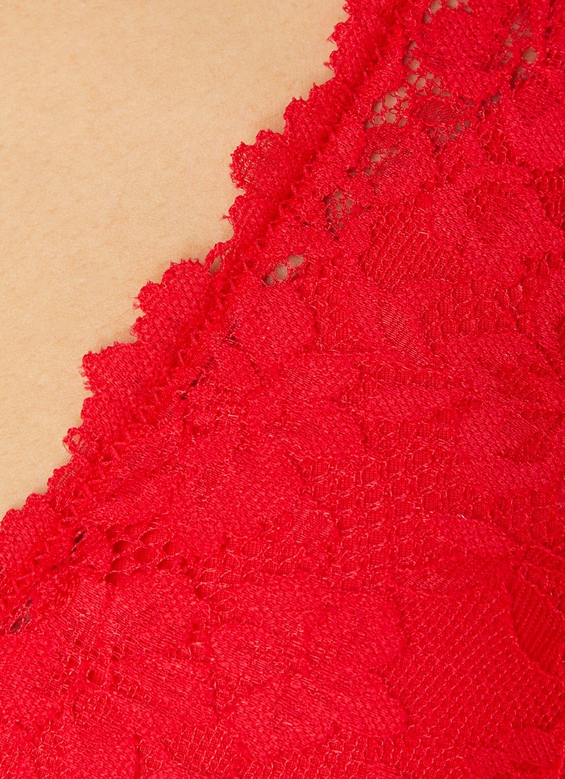 Marie Jo Soft Studio voorgevormde bralette met overlay van kant - detail 3 rood