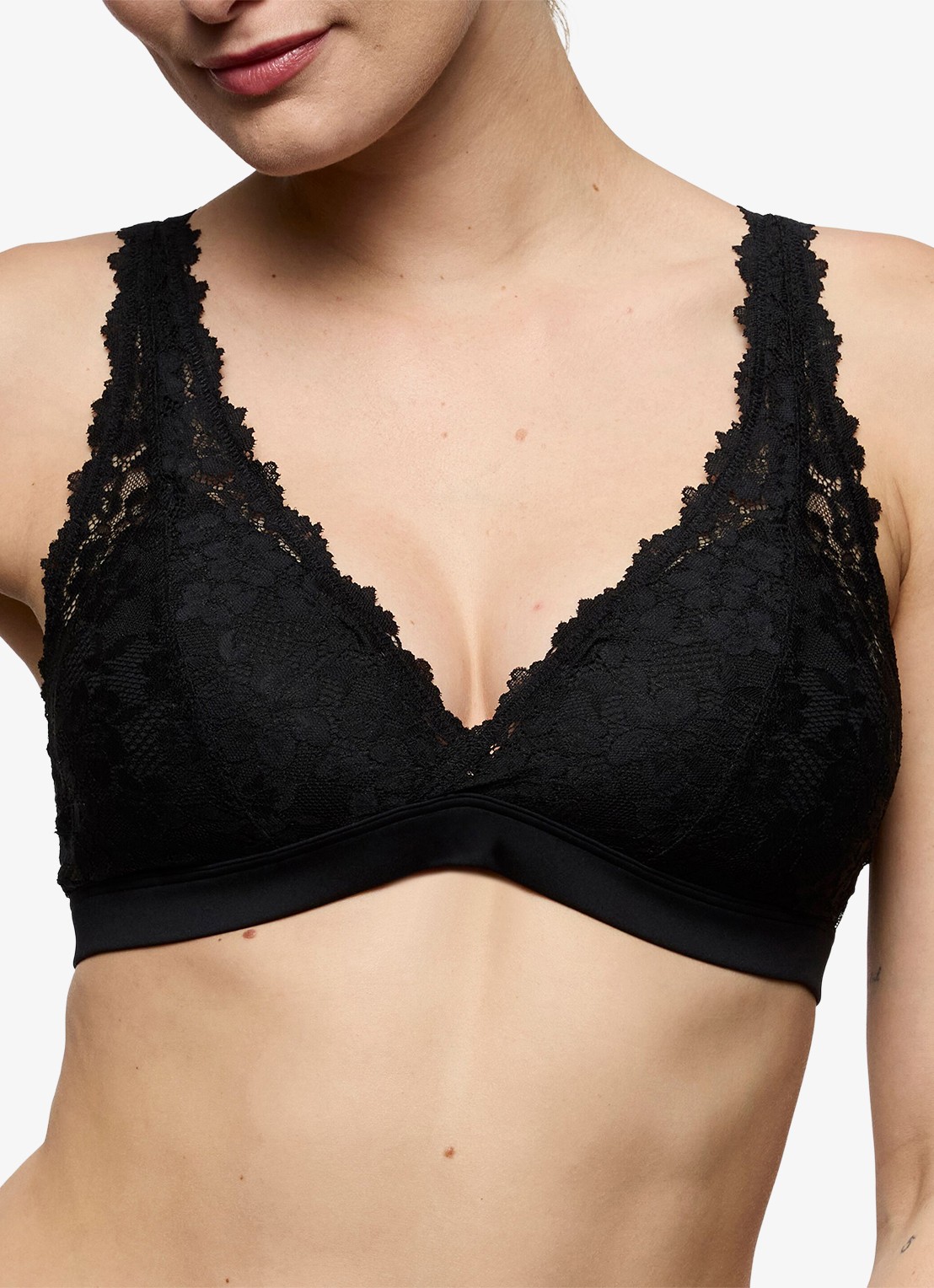 Marie Jo Soft Studio voorgevormde bralette met overlay van kant - detail 3 zwart