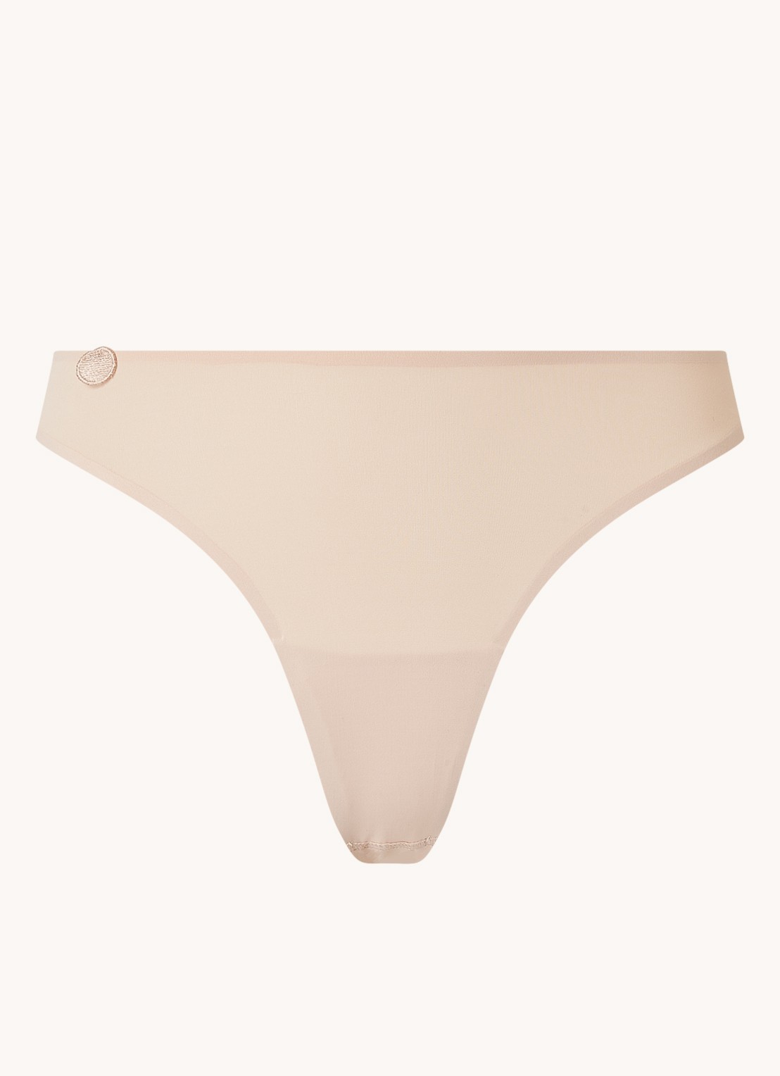 Marie Jo Tom string met borduring - voorkant 3 donkerbeige