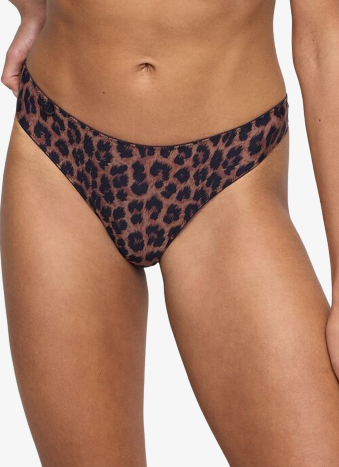 Marie Jo Tom string met borduring - detail 2 bruin