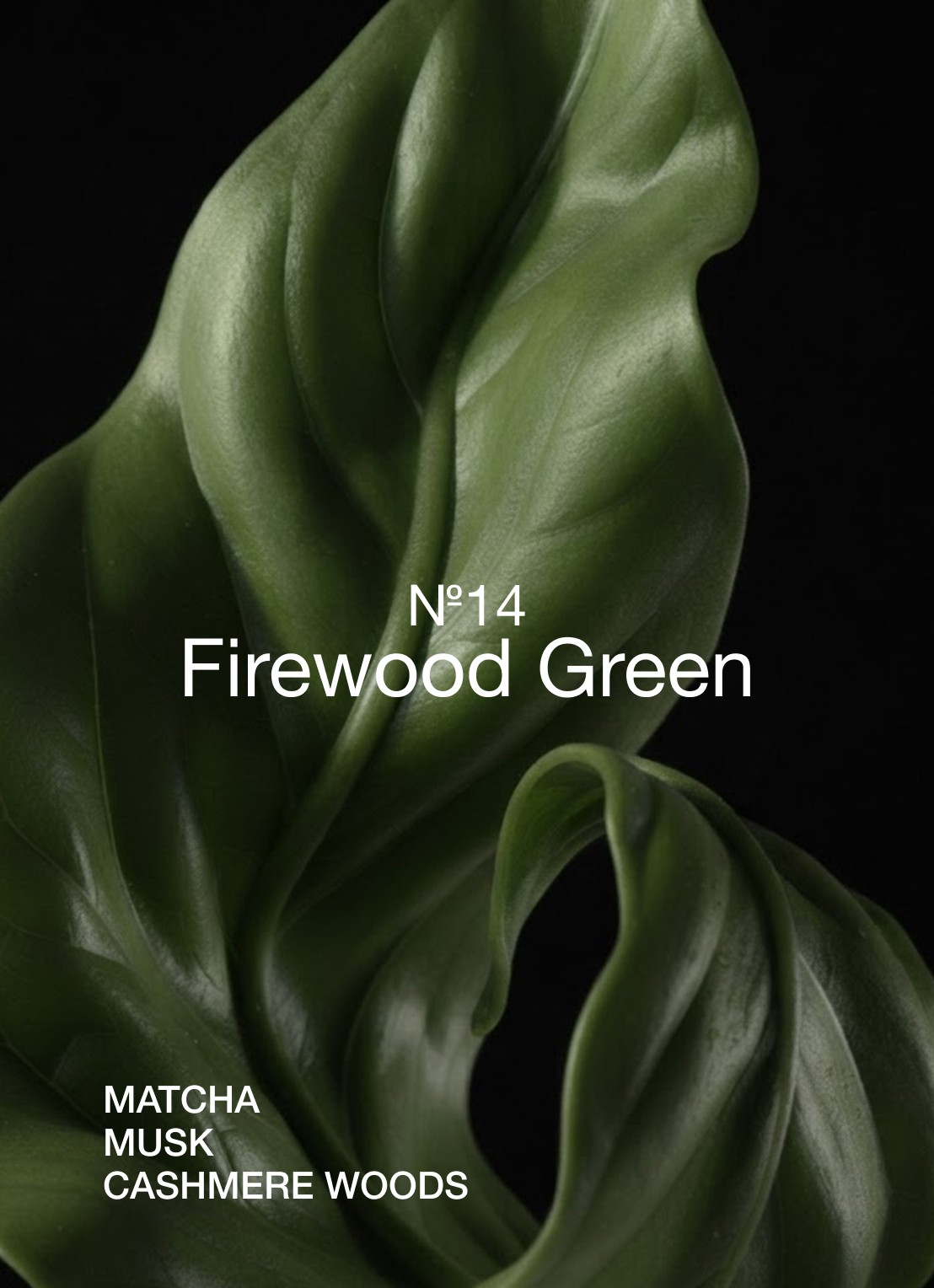Marie-Stella-Maris Firewood Green geurkaars 300 gram - achterkant 4 transparant