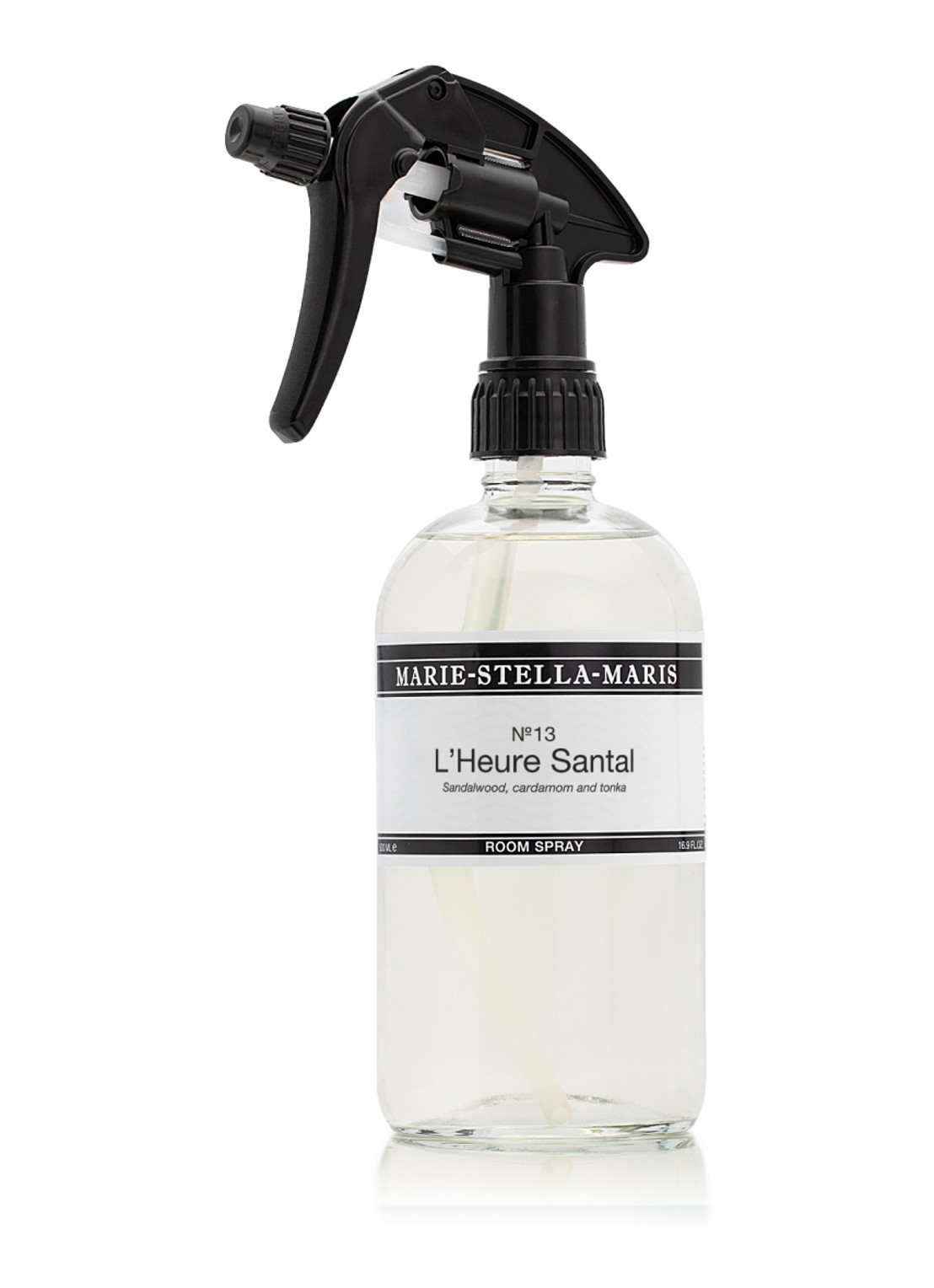 Marie-Stella-Maris L'Heure Santal geurspray 500 ml - voorkant 3 transparant
