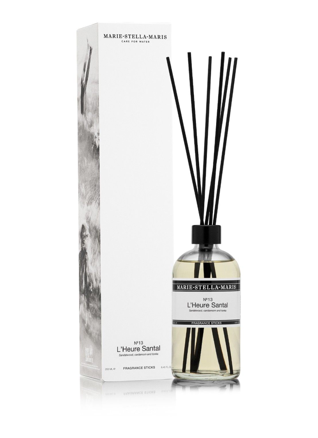 Marie-Stella-Maris L'Heure Santal geurstokjes 250 ml - detail 4 transparant