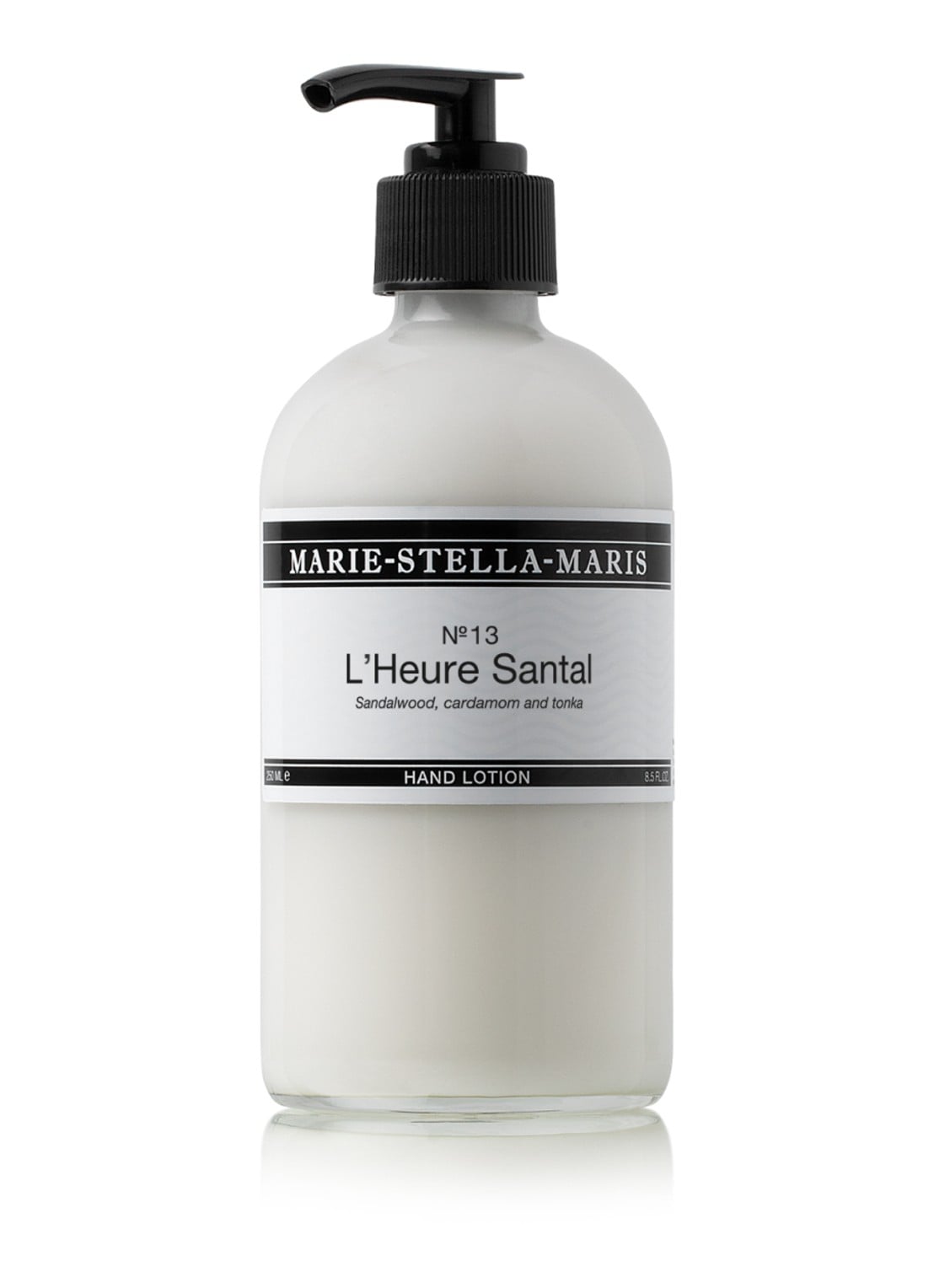 Marie-Stella-Maris L'Heure Santal handcreme 250 ml - voorkant transparant