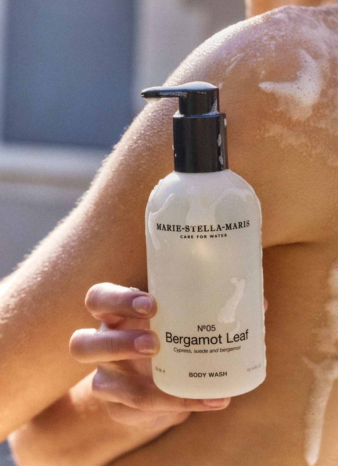 Marie-Stella-Maris No.05 Bergamot Leaf bodywash 300 ml - voorkant 3 transparant
