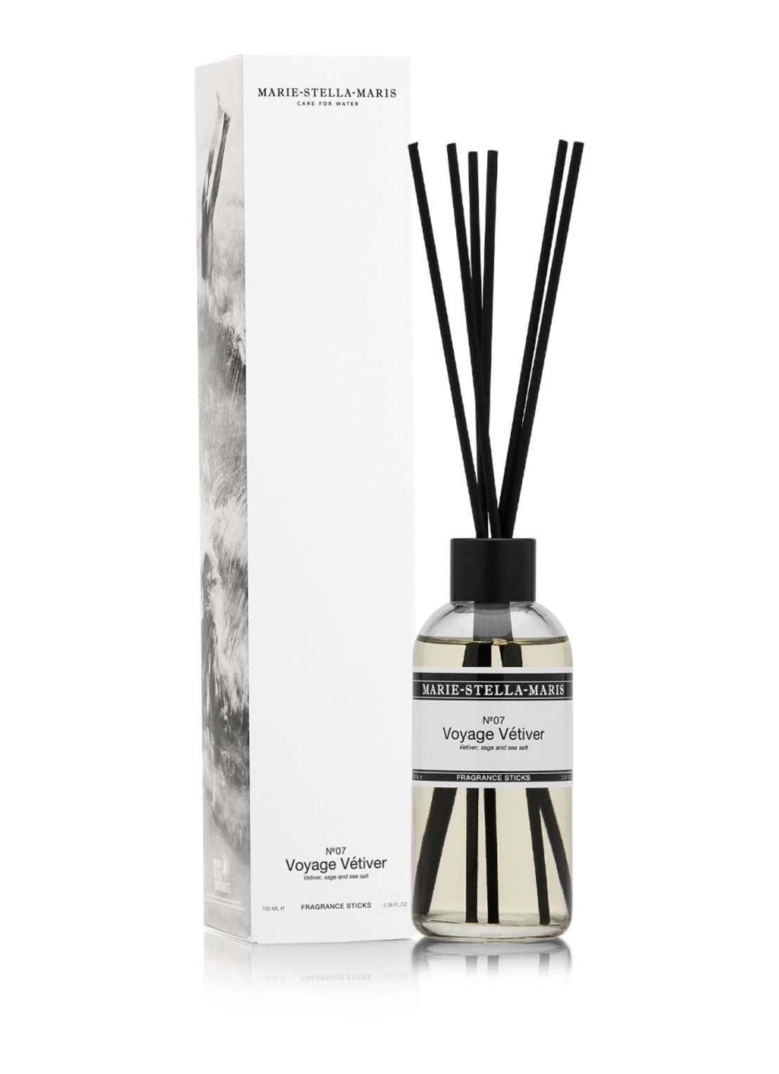 Marie-Stella-Maris No.07 Voyage Vétiver - geurstokjes 100 ml - detail 3 wit