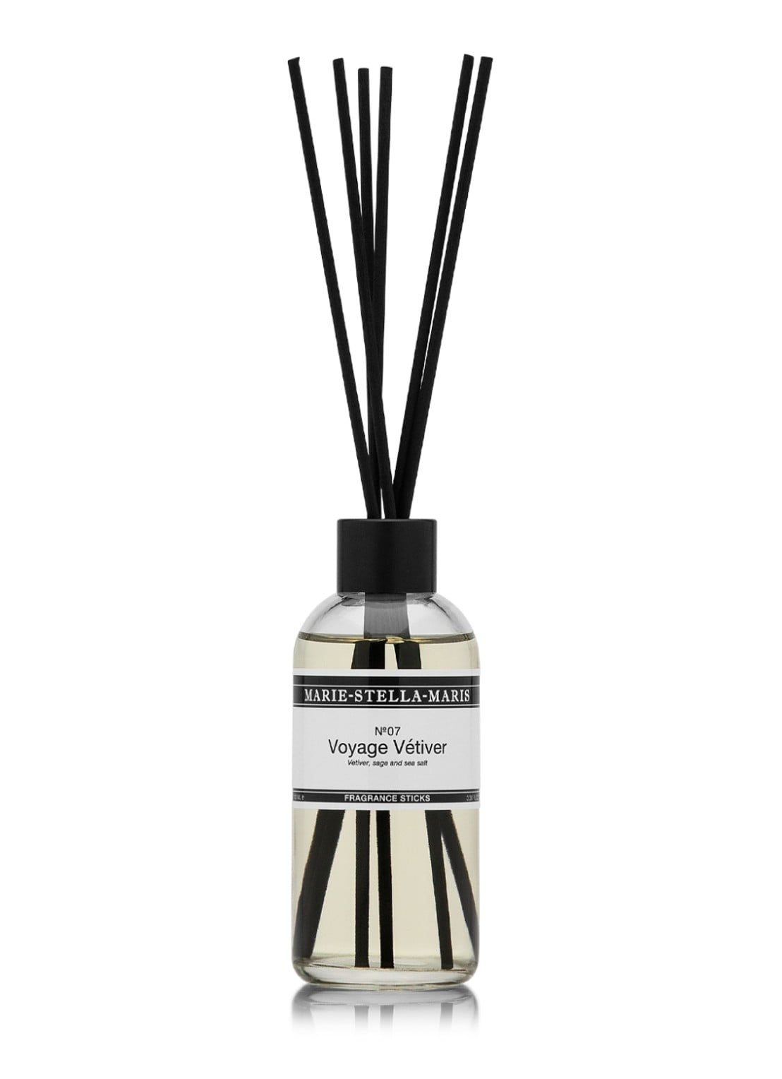 Marie-Stella-Maris No.07 Voyage Vétiver - geurstokjes 100 ml - voorkant wit