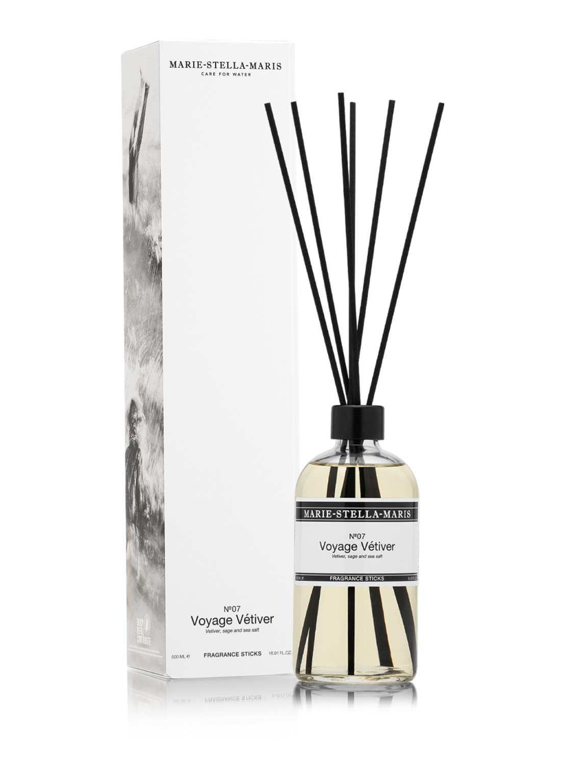 Marie-Stella-Maris No.07 Voyage Vétiver geurstokjes 250 ml - detail 4 wit