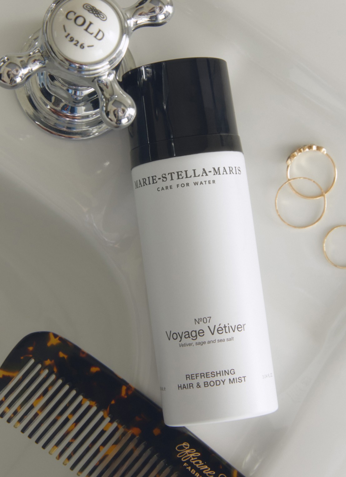 Marie-Stella-Maris No. 07 Voyage Vetiver Hair & Body Mist 90 ml - voorkant 5 transparant