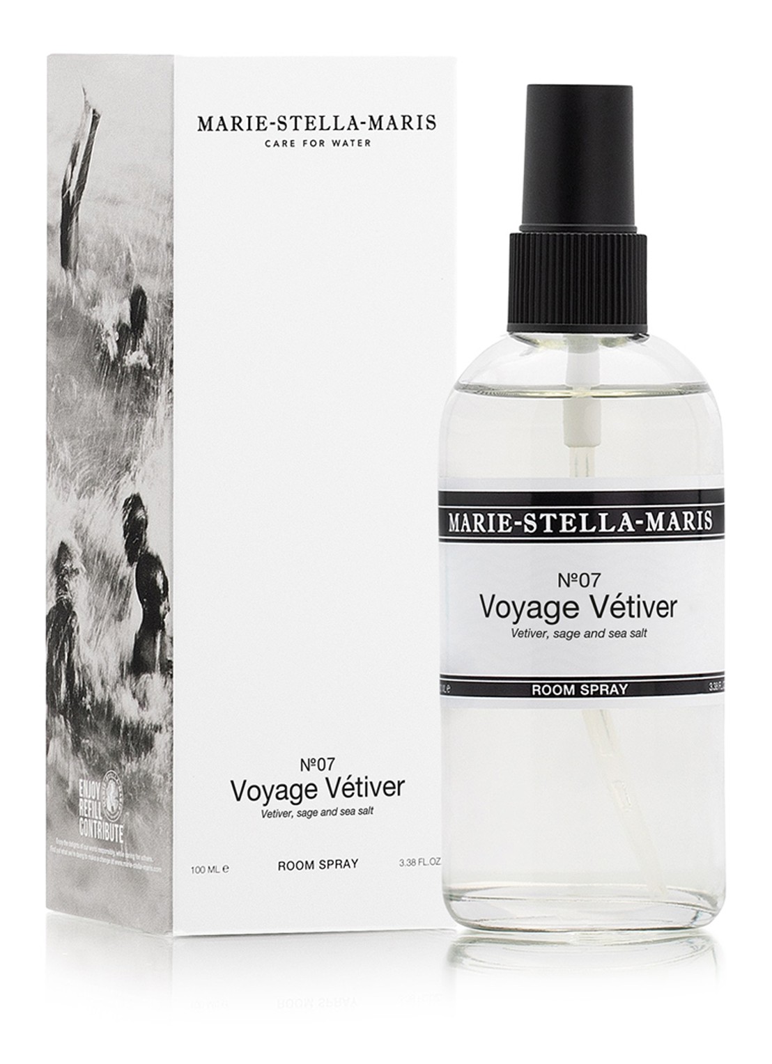 Marie-Stella-Maris No.07 Voyage Vétiver huisparfum 100 ml - detail wit