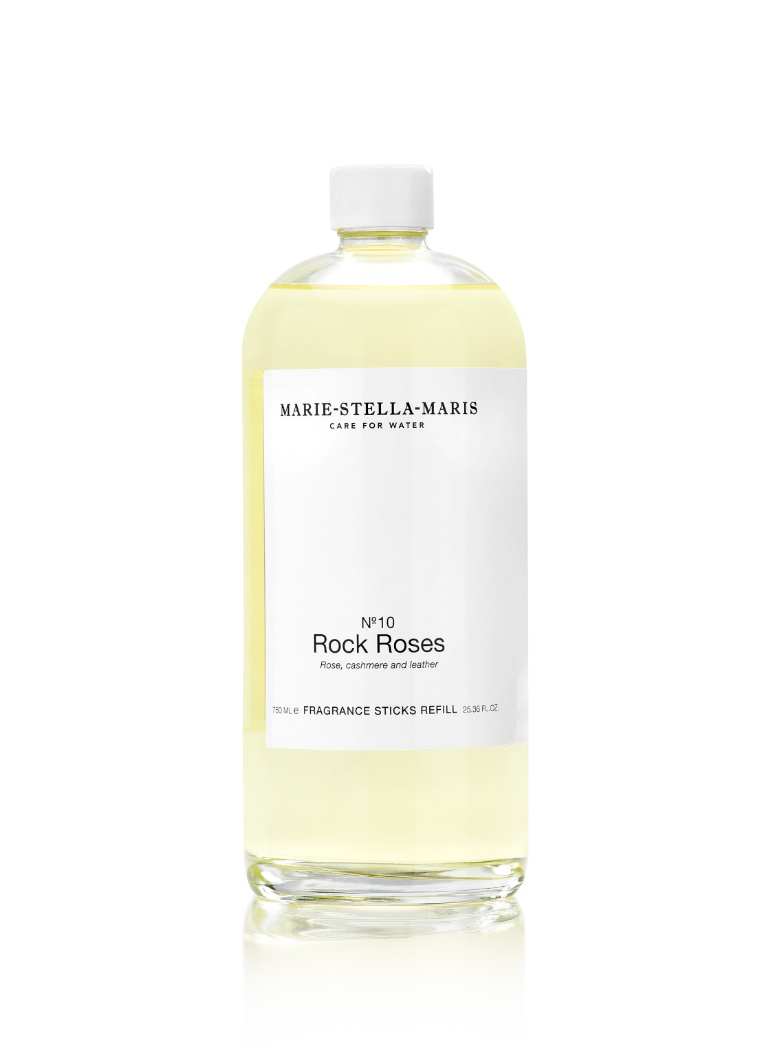 Marie-Stella-Maris No. 10 Rock Roses Fragrance Sticks - geurstokjes navulling 750 ml - voorkant transparant