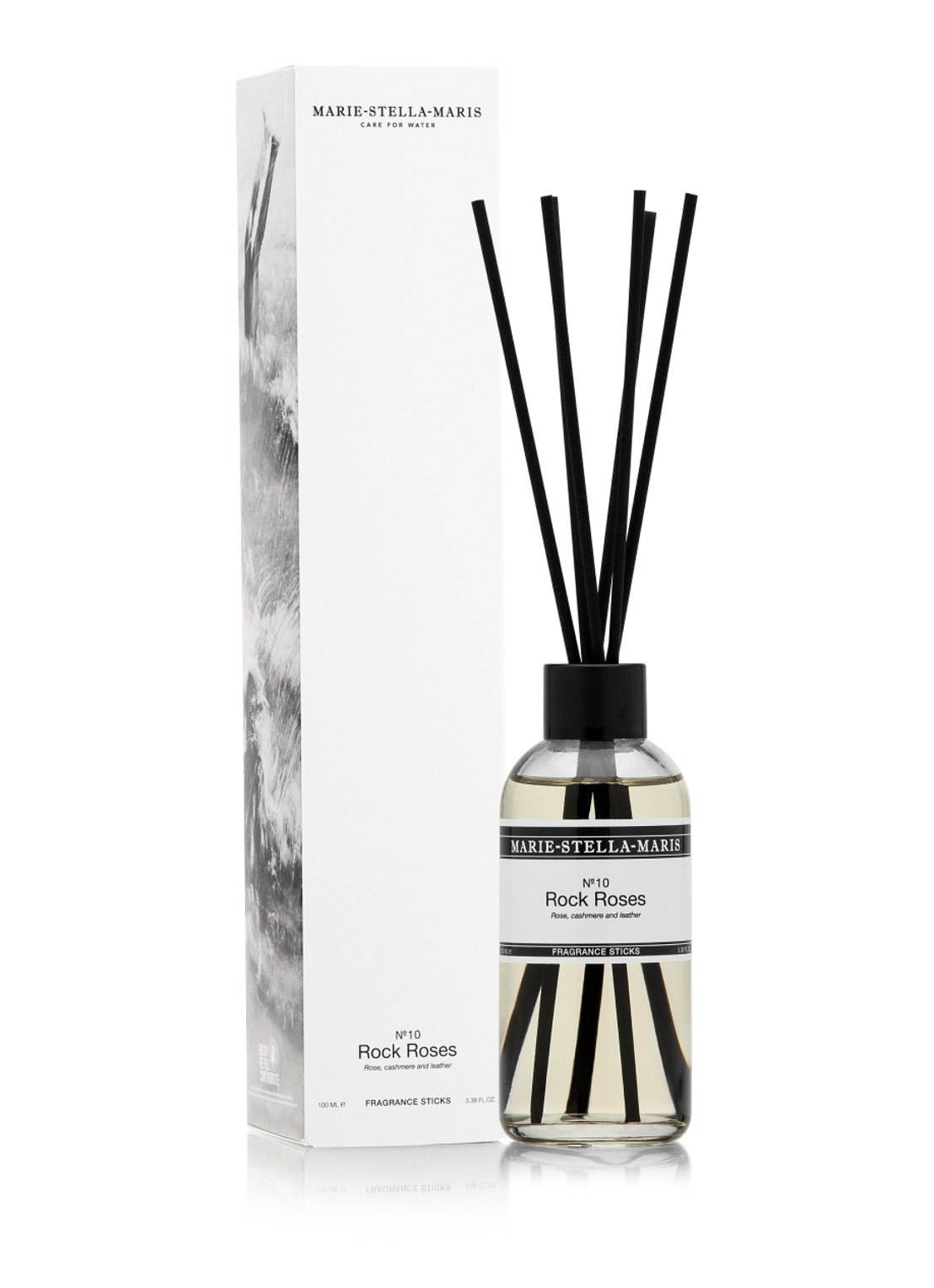 Marie-Stella-Maris No.10 Rock Roses geurstokjes 100 ml - detail transparant