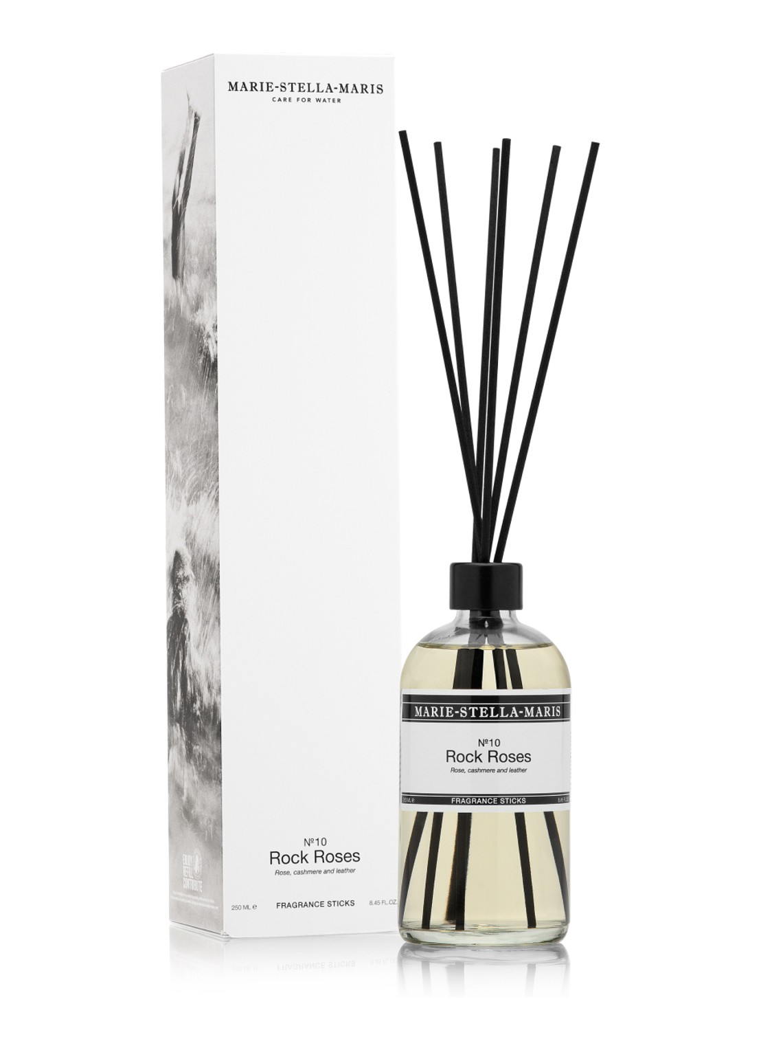 Marie-Stella-Maris No.10 Rock Roses geurstokjes 250 ml - detail zwart