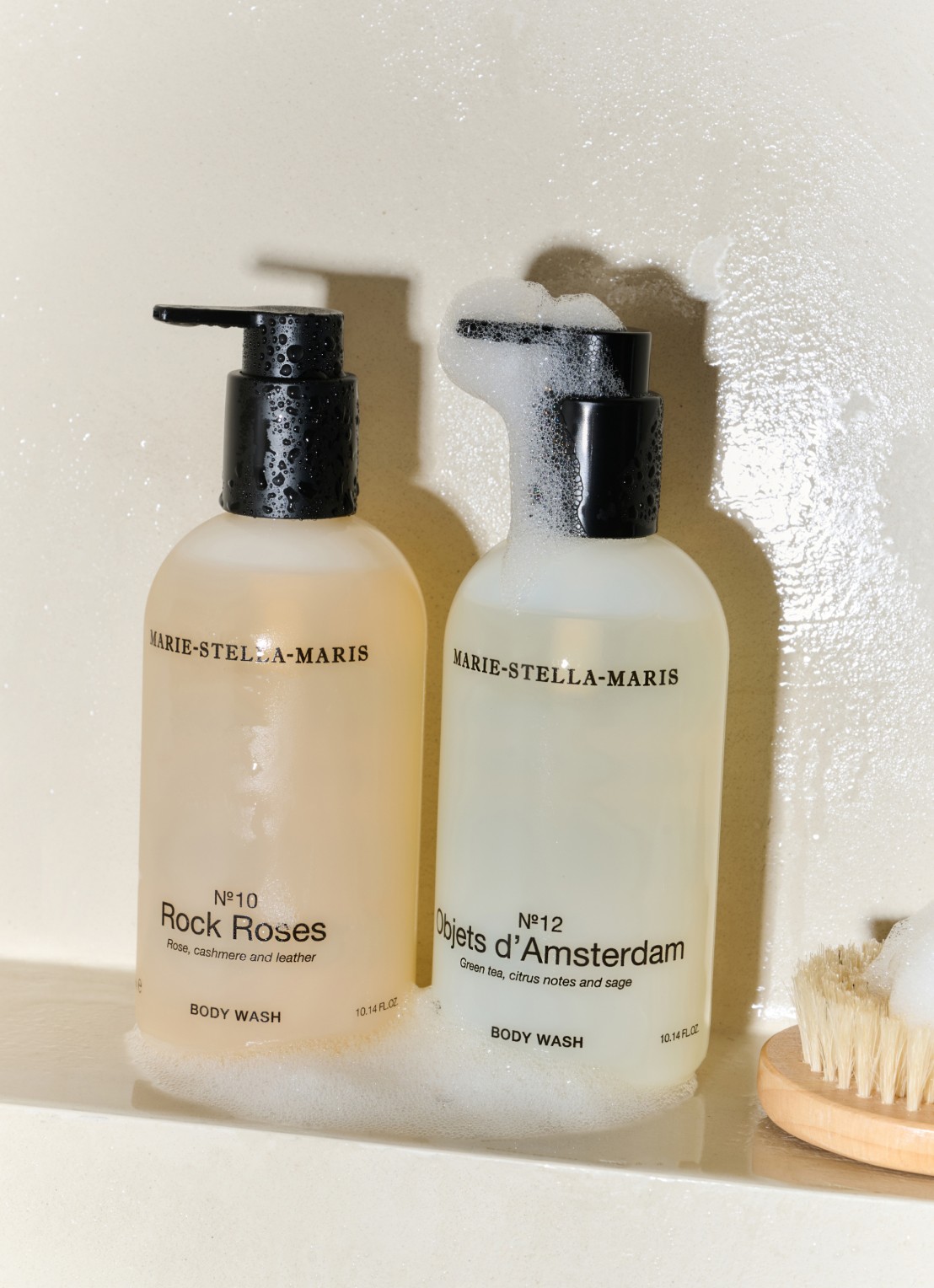 Marie-Stella-Maris No.10 Rock Roses Shower Gel - douchegel - voorkant 3 ivoor