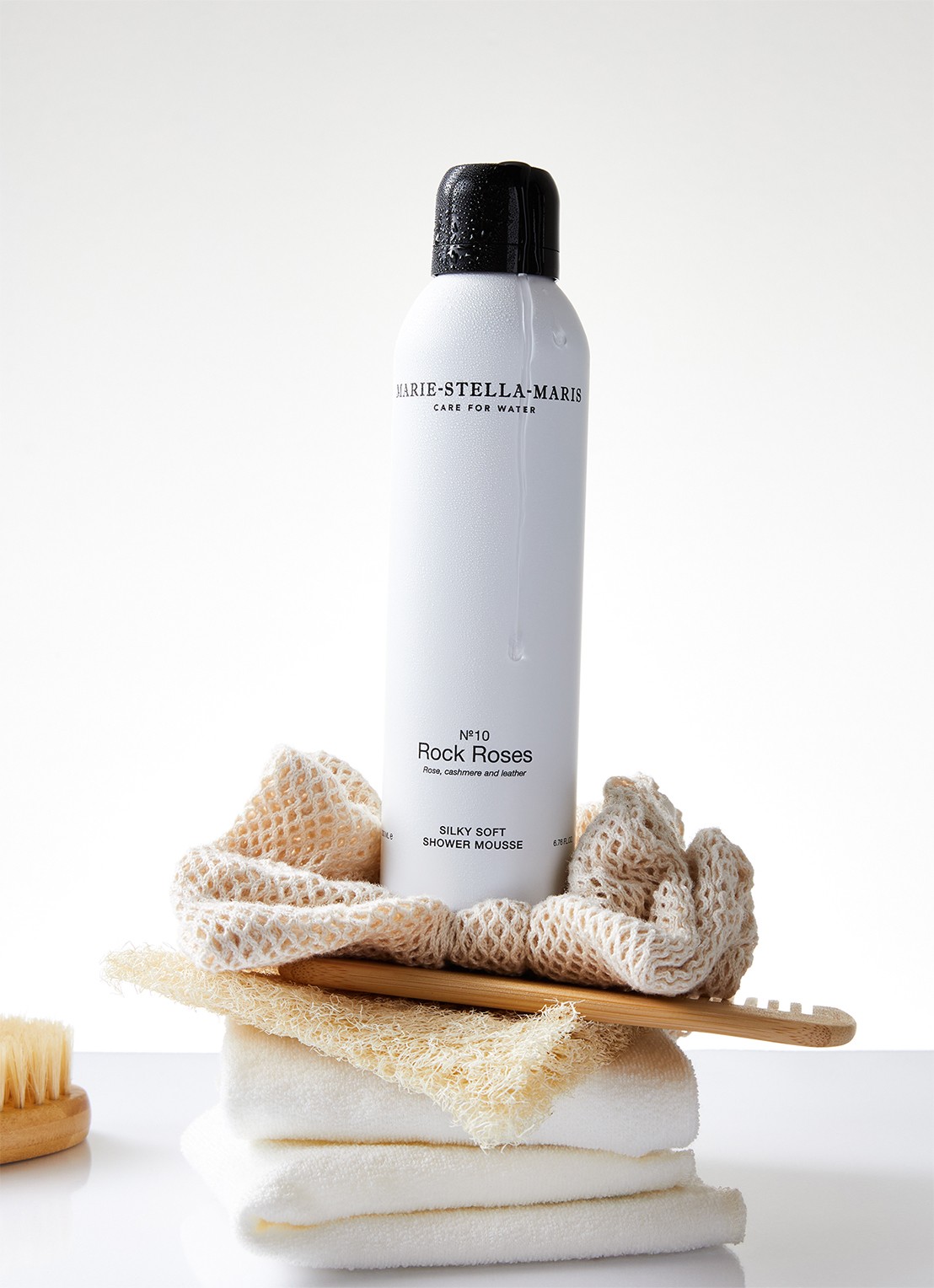 Marie-Stella-Maris No.10 Rock Roses Shower Mousse - douchegel 200 ml - voorkant 4 wit