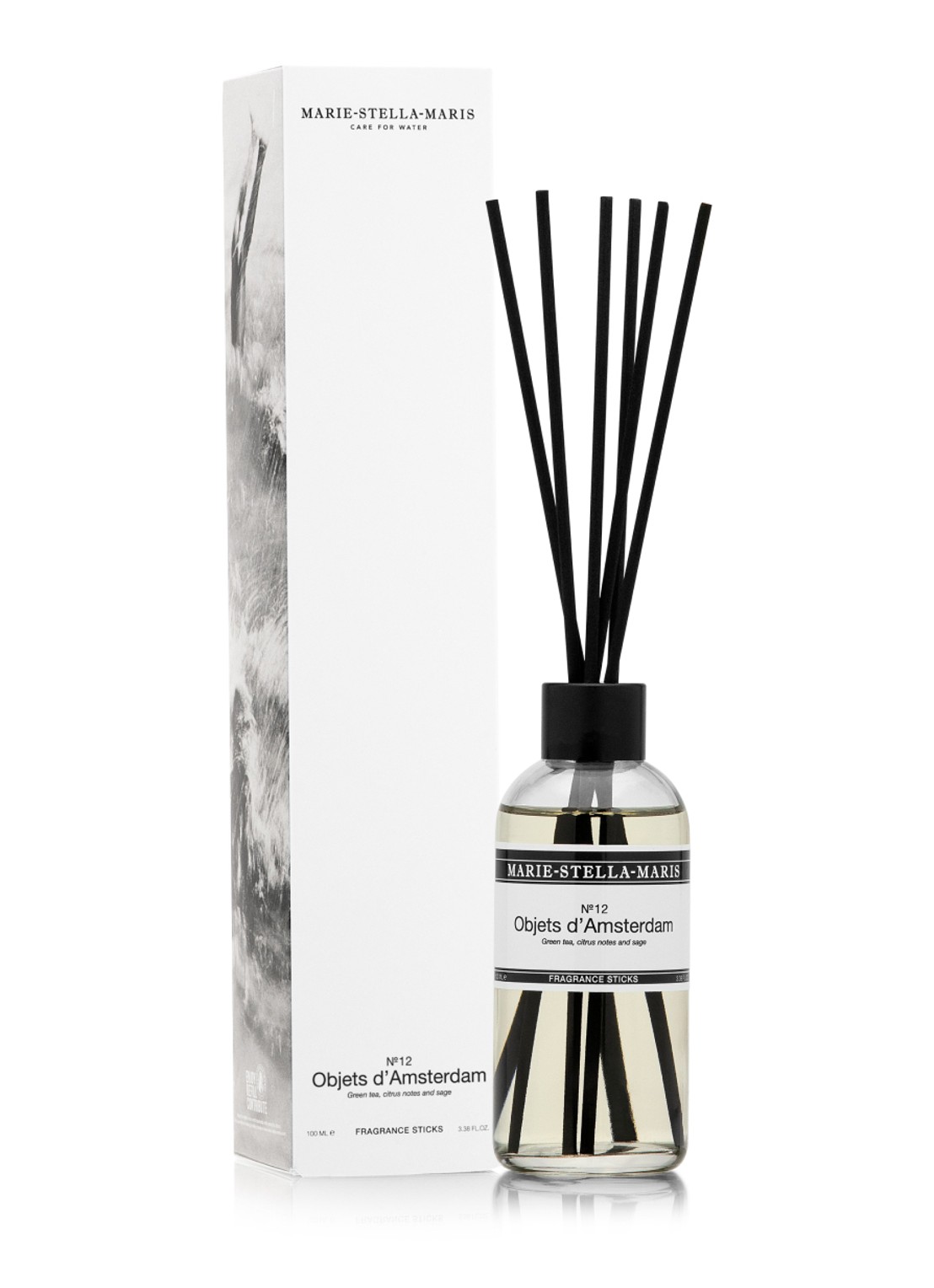 Marie-Stella-Maris No.12 Objets d'Amsterdam geurstokjes 100 ml - detail 3 transparant