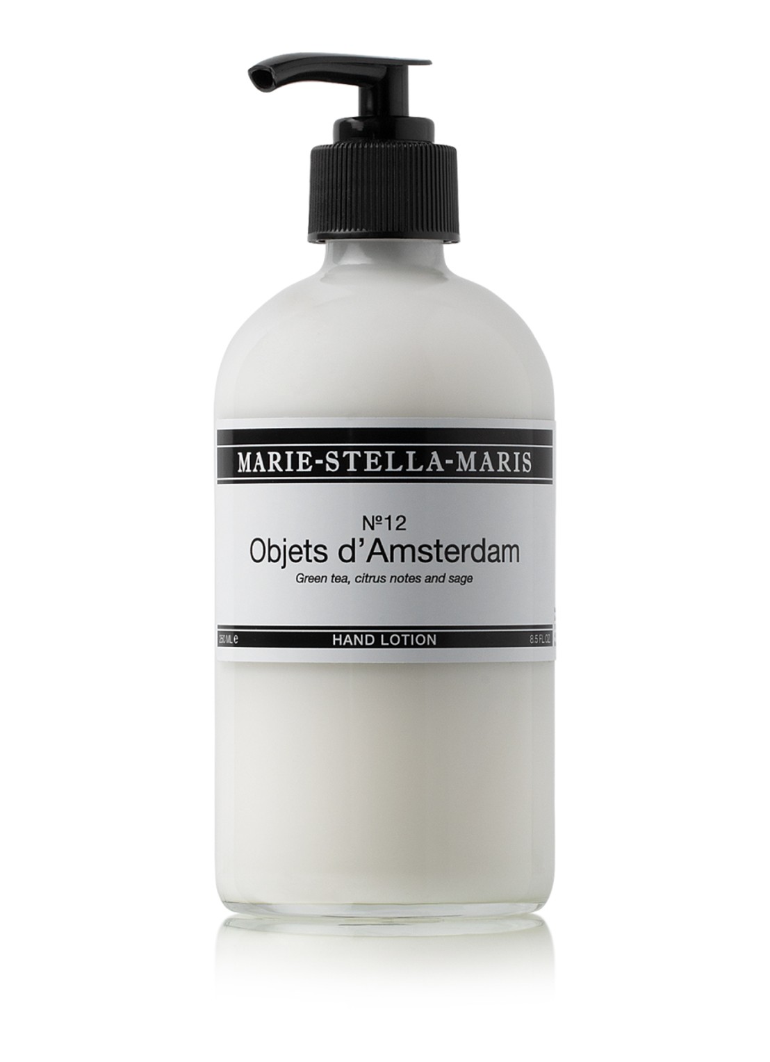 Marie-Stella-Maris No.12 Objets d' Amsterdam handlotion 250 ml - voorkant 2 wit