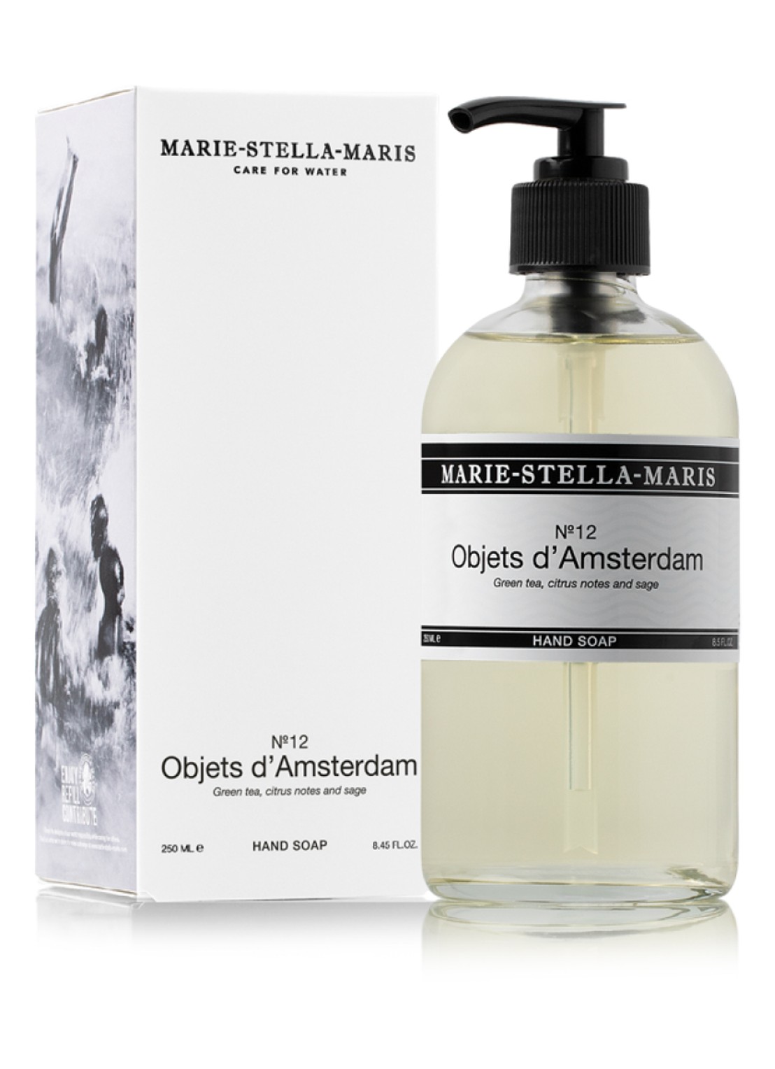 Marie-Stella-Maris No.12 Objets d'Amsterdam handzeep 250 ml - detail 4 wit