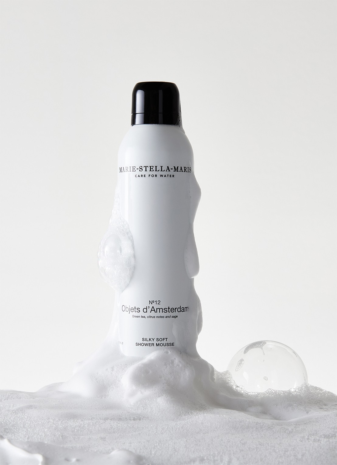 Marie-Stella-Maris No.12 Objets d’Amsterdam Shower Mousse - douchegel 200 ml - voorkant 5 wit