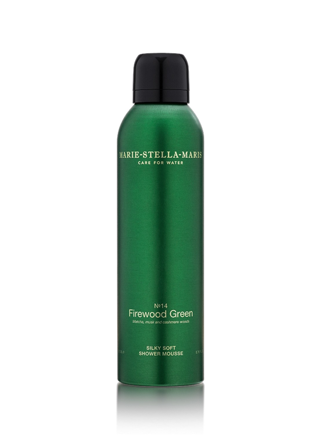 Marie-Stella-Maris No.14 Firewood Green Silky Soft shower mousse 200 ml - voorkant 2 transparant