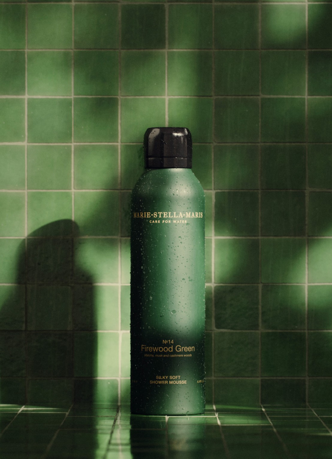 Marie-Stella-Maris No.14 Firewood Green Silky Soft shower mousse 200 ml - voorkant 3 transparant