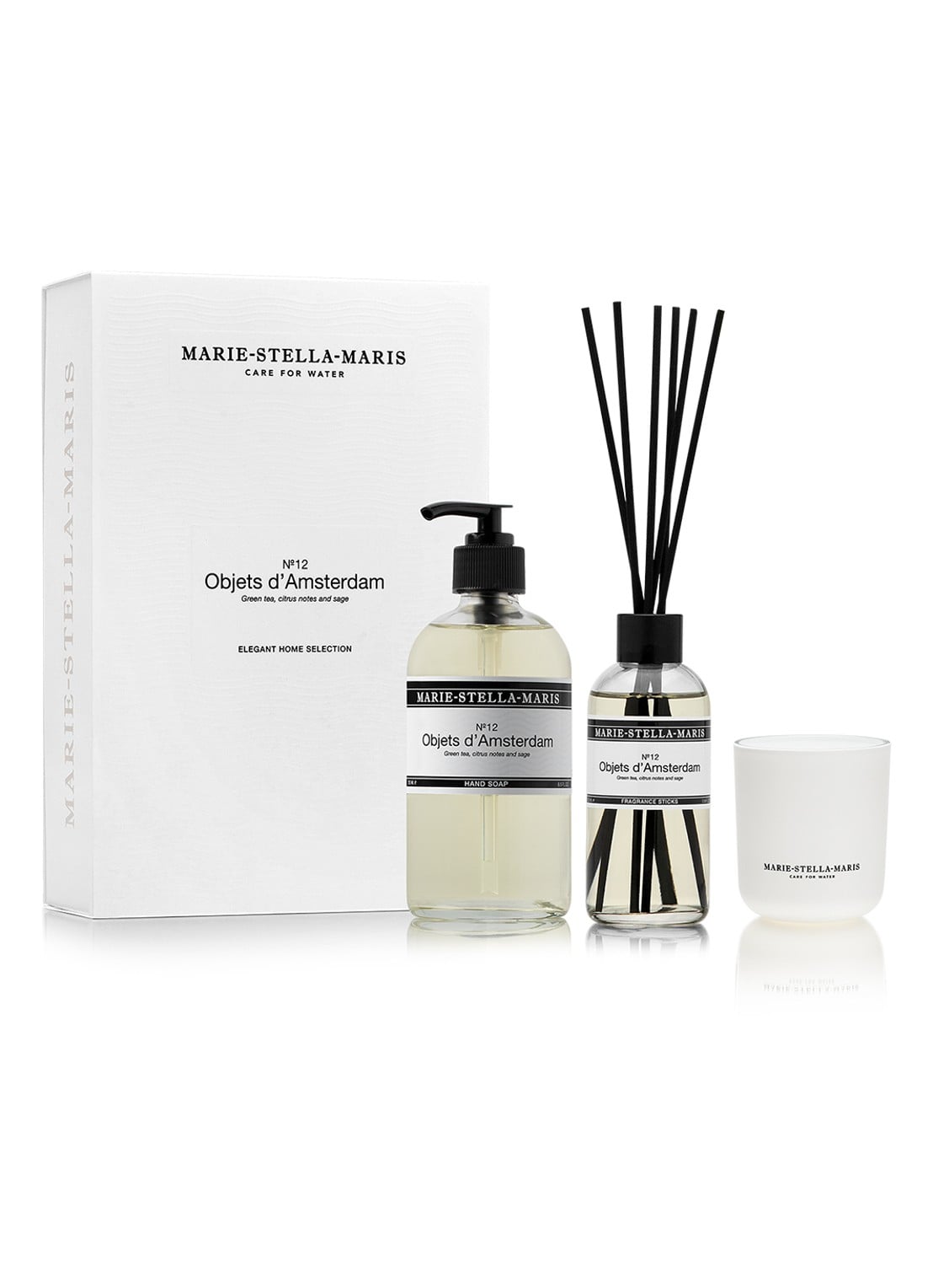 Marie-Stella-Maris Objets d'Amsterdam Elegant Home Selection - geuren- en verzorgingsset - voorkant transparant