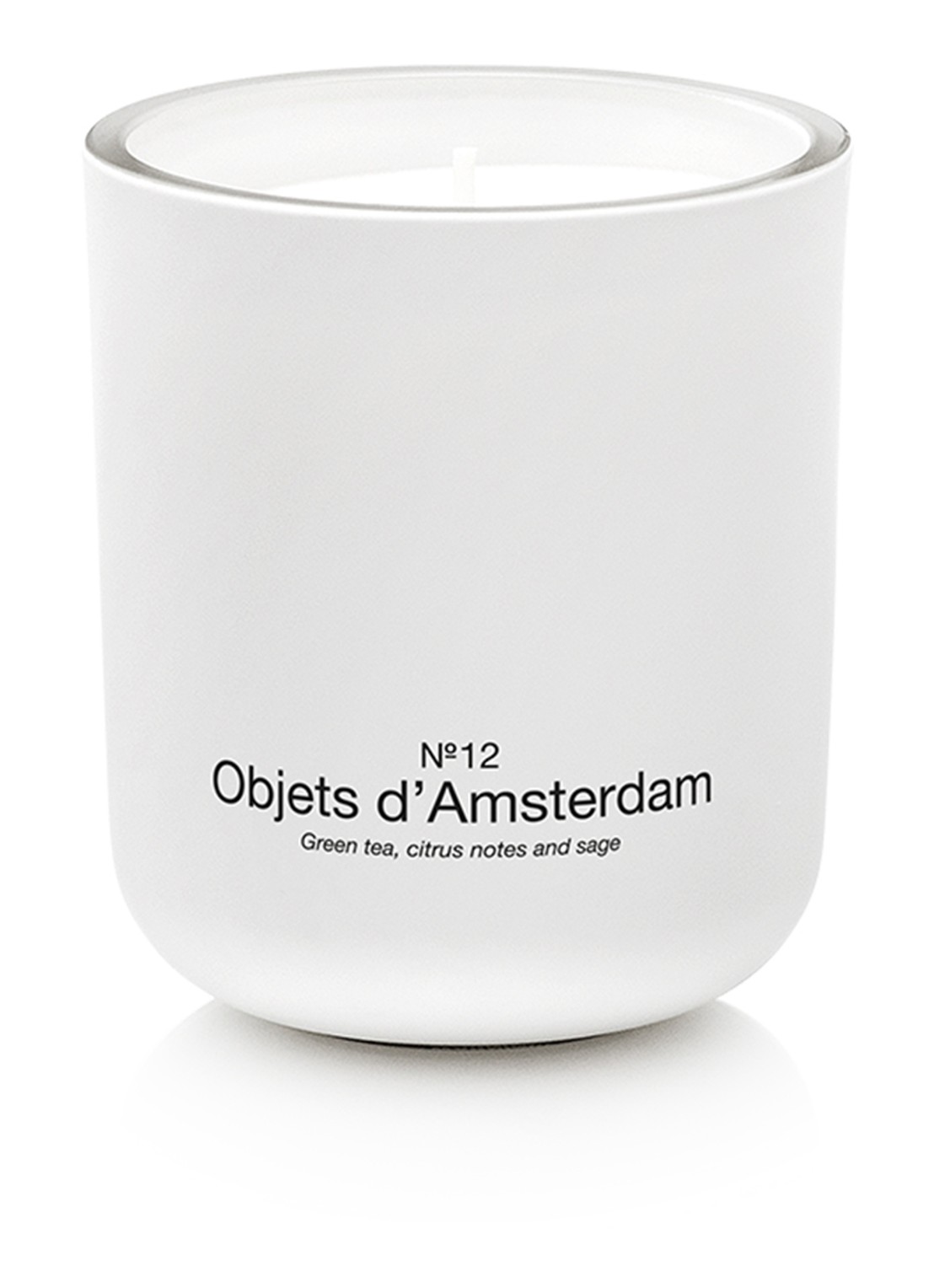 Marie-Stella-Maris Objets d'Amsterdam geurkaars 300 gram - voorkant 2 wit