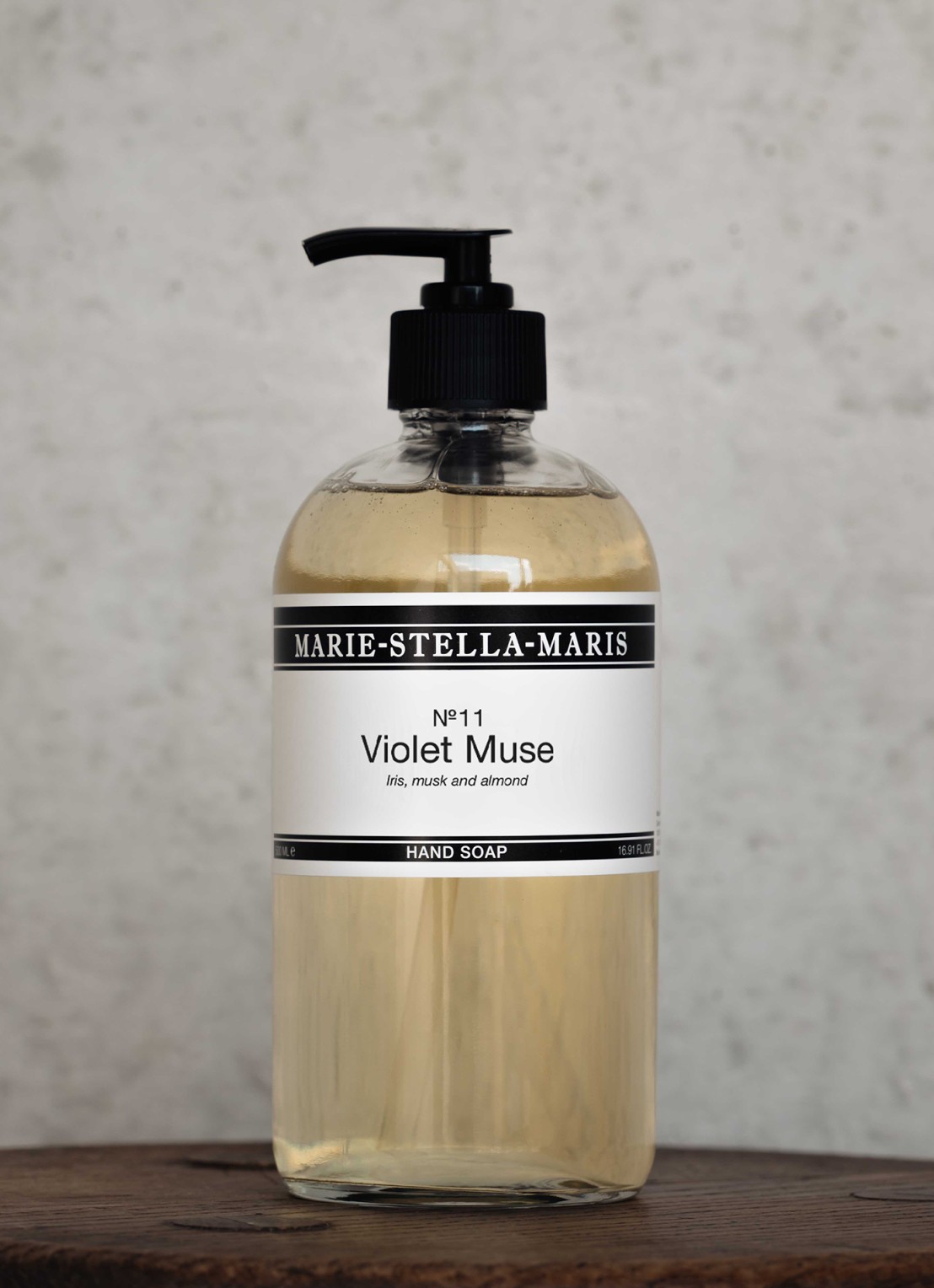 Marie-Stella-Maris Violet Muse - handzeep 500 ml - voorkant 3 transparant