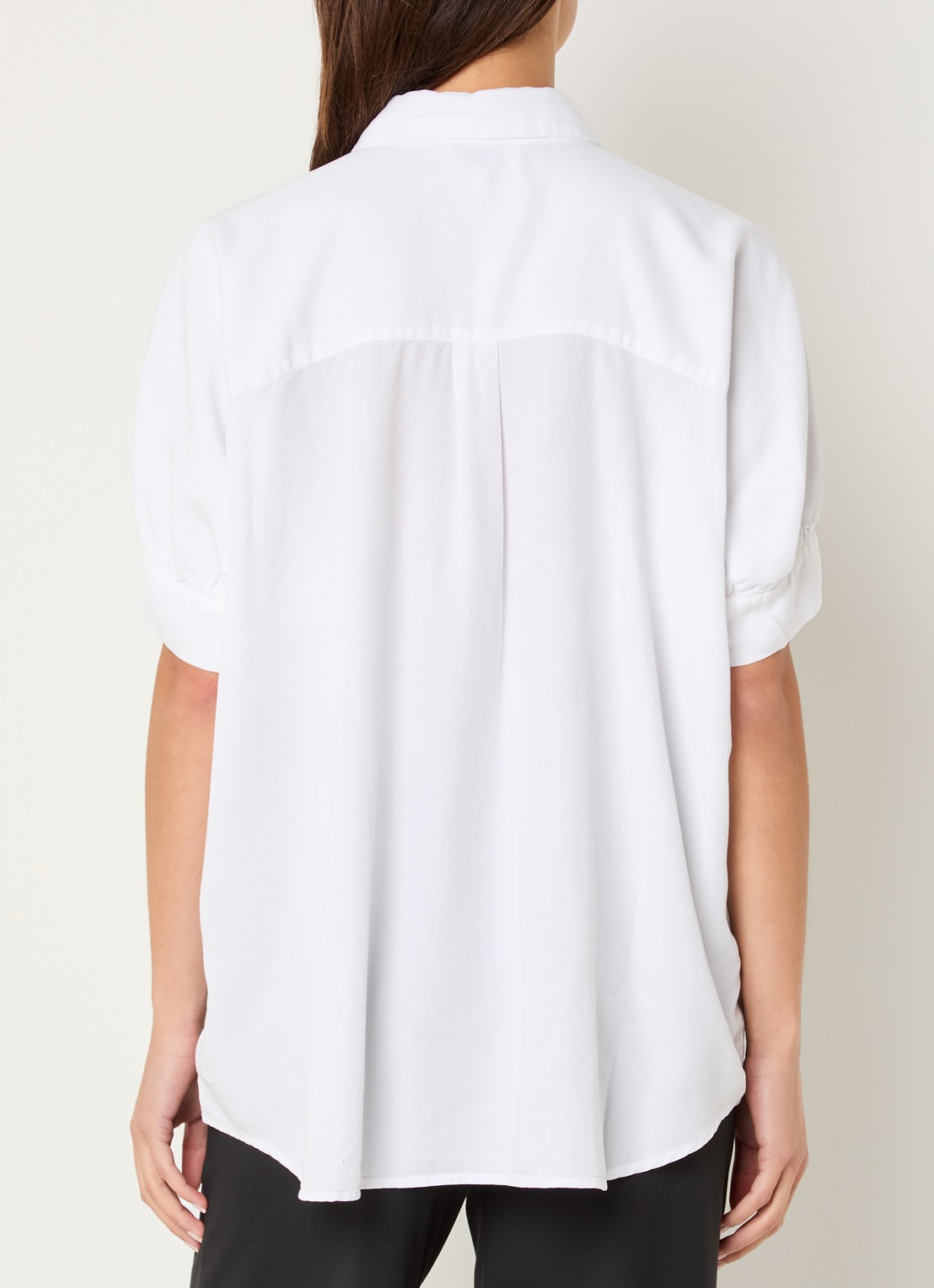 Marina blouse met ballonmouw - achterkant wit