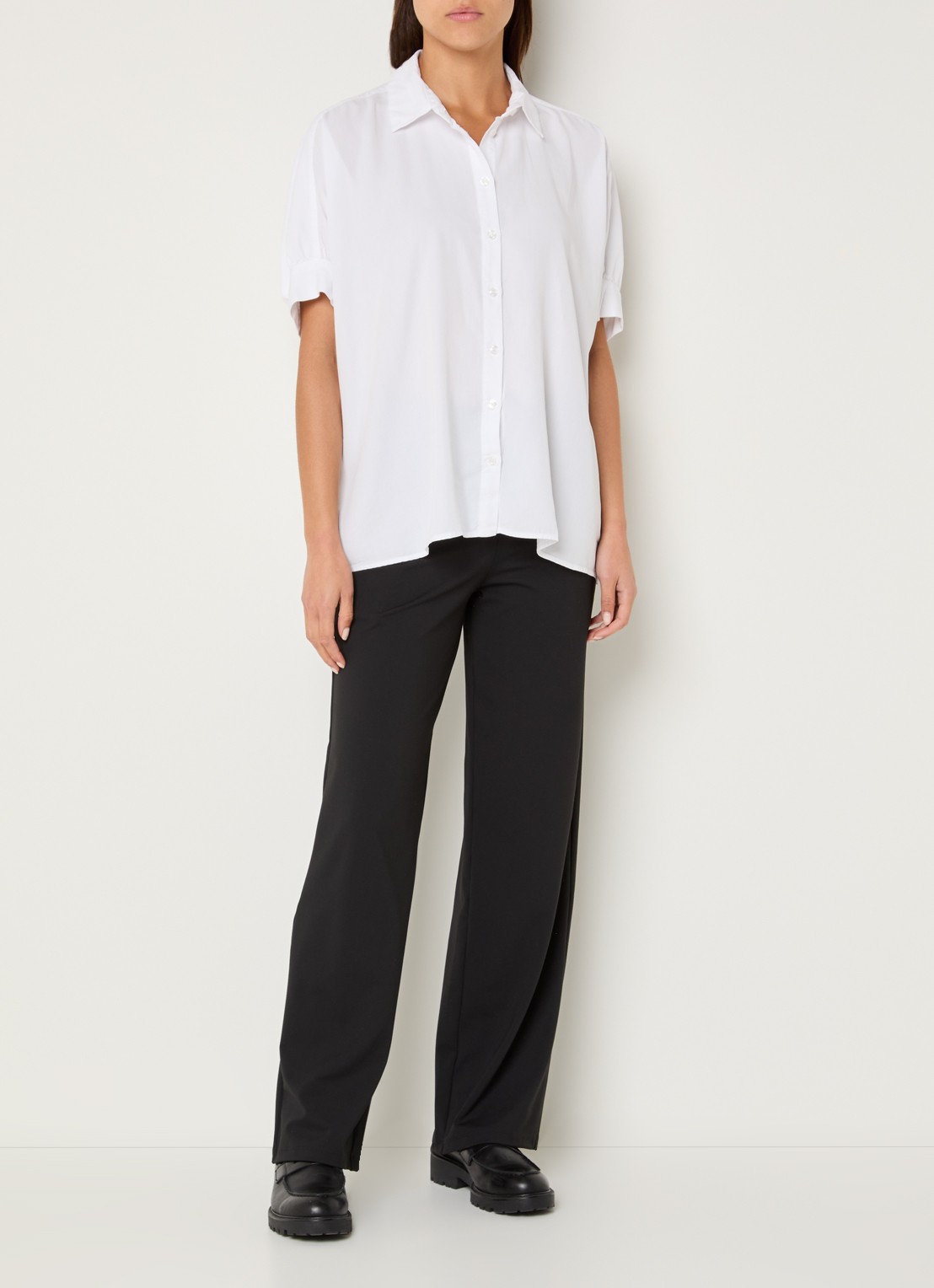 Marina blouse met ballonmouw - voorkant 3 wit