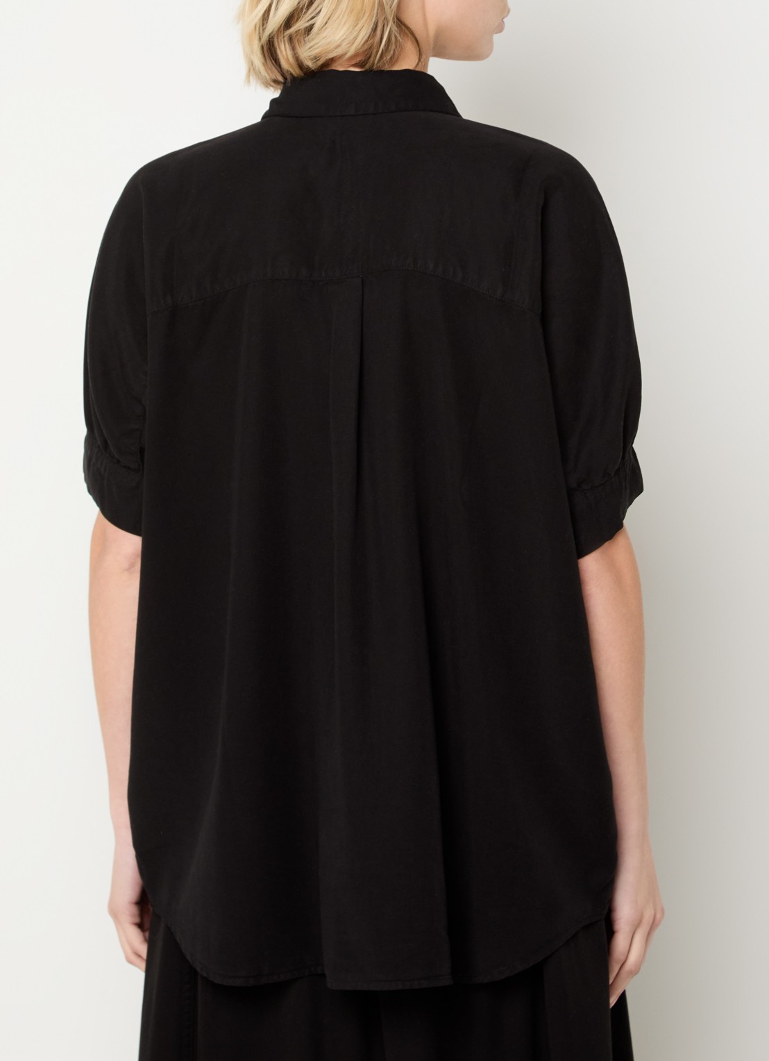 Marina blouse met ballonmouw - achterkant 3 zwart